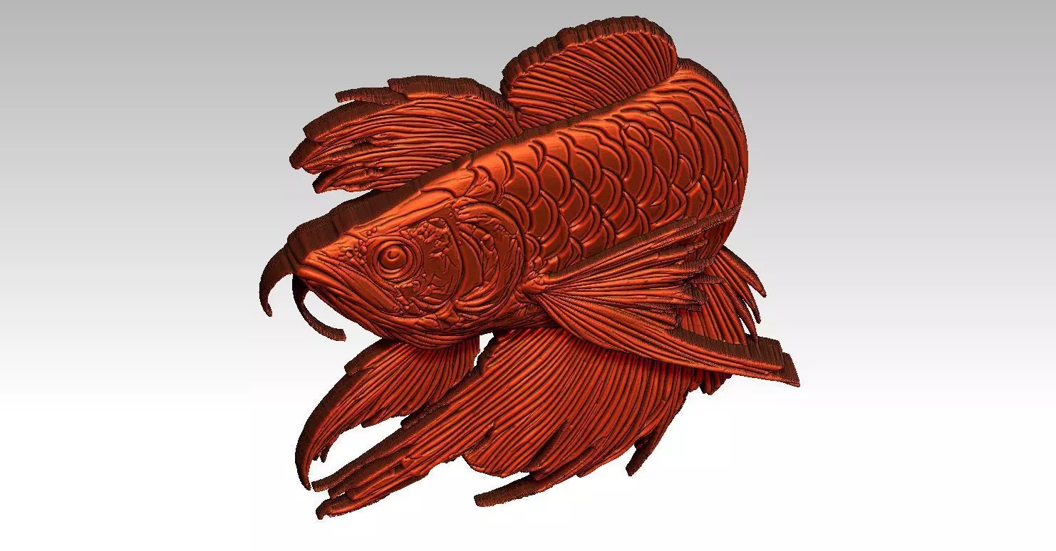 Arowana CNC Relief Model 3D print model_4