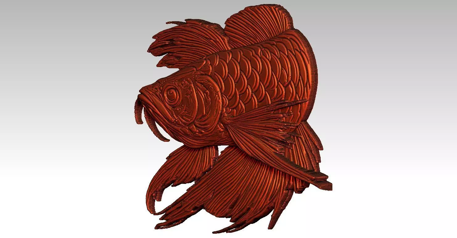 Arowana CNC Relief Model 3D print model_1