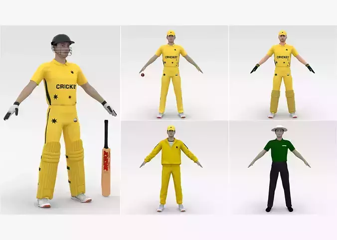 Cricket Players Yellow Dress Collection 