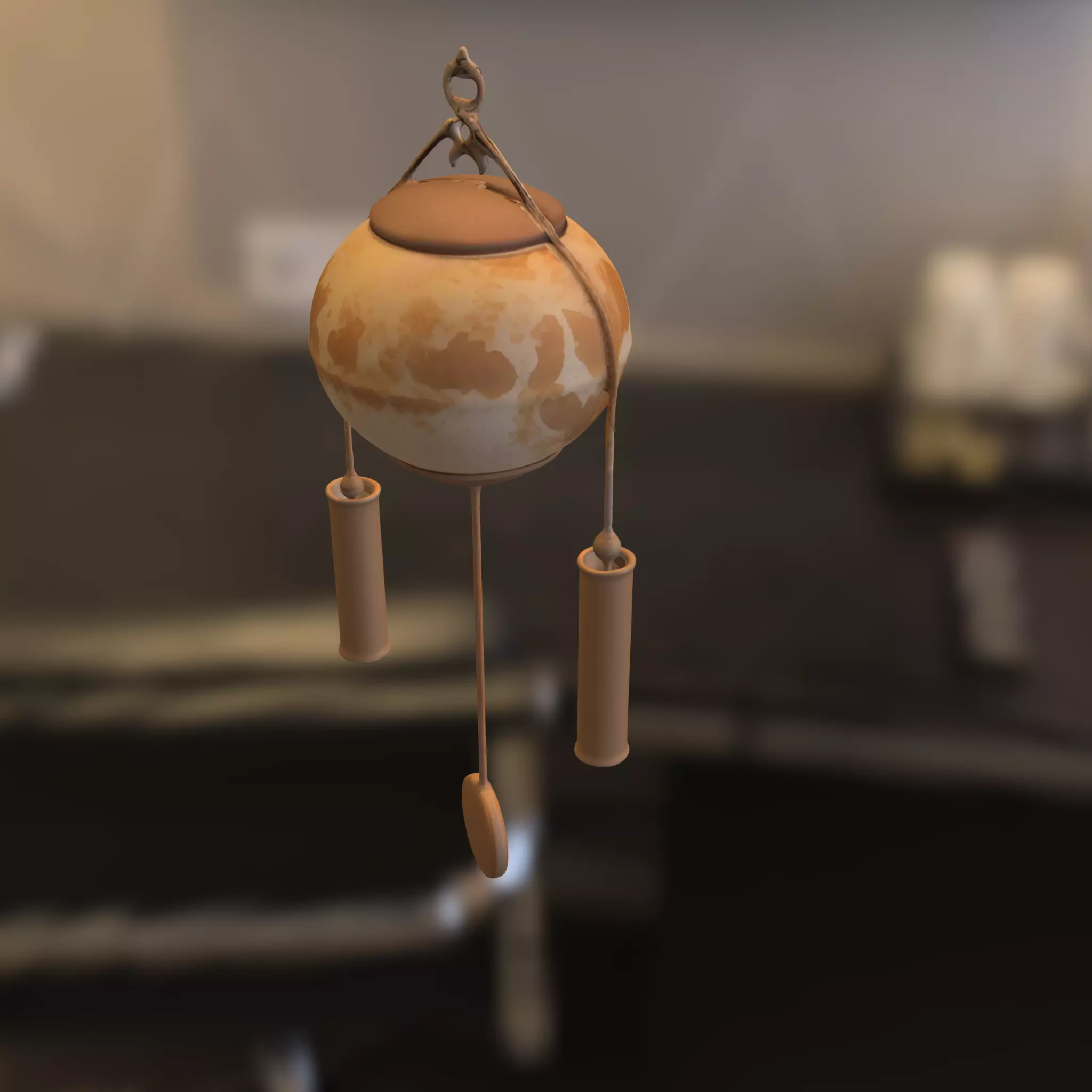 Hanging Wind Chime Low-poly 3D model_0
