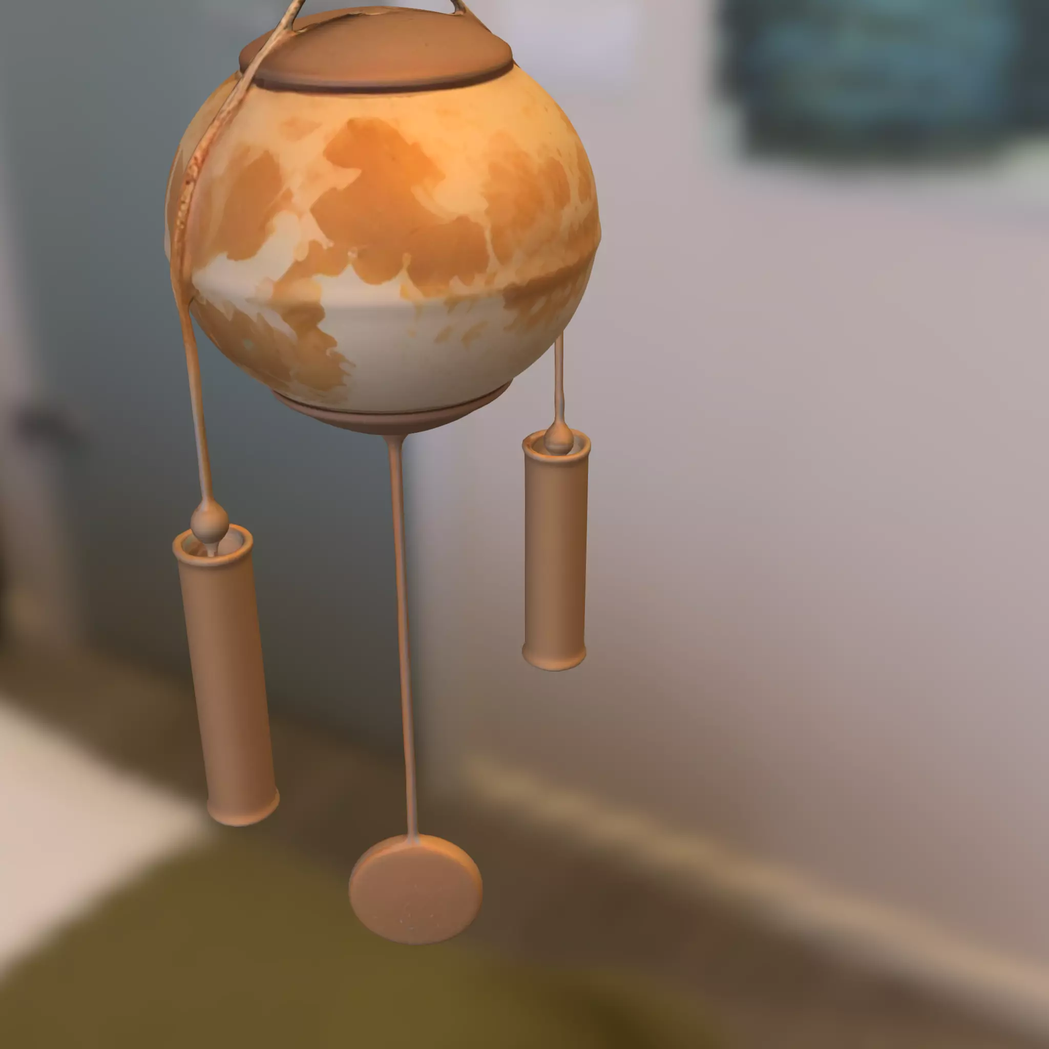 Hanging Wind Chime Low-poly 3D model_3