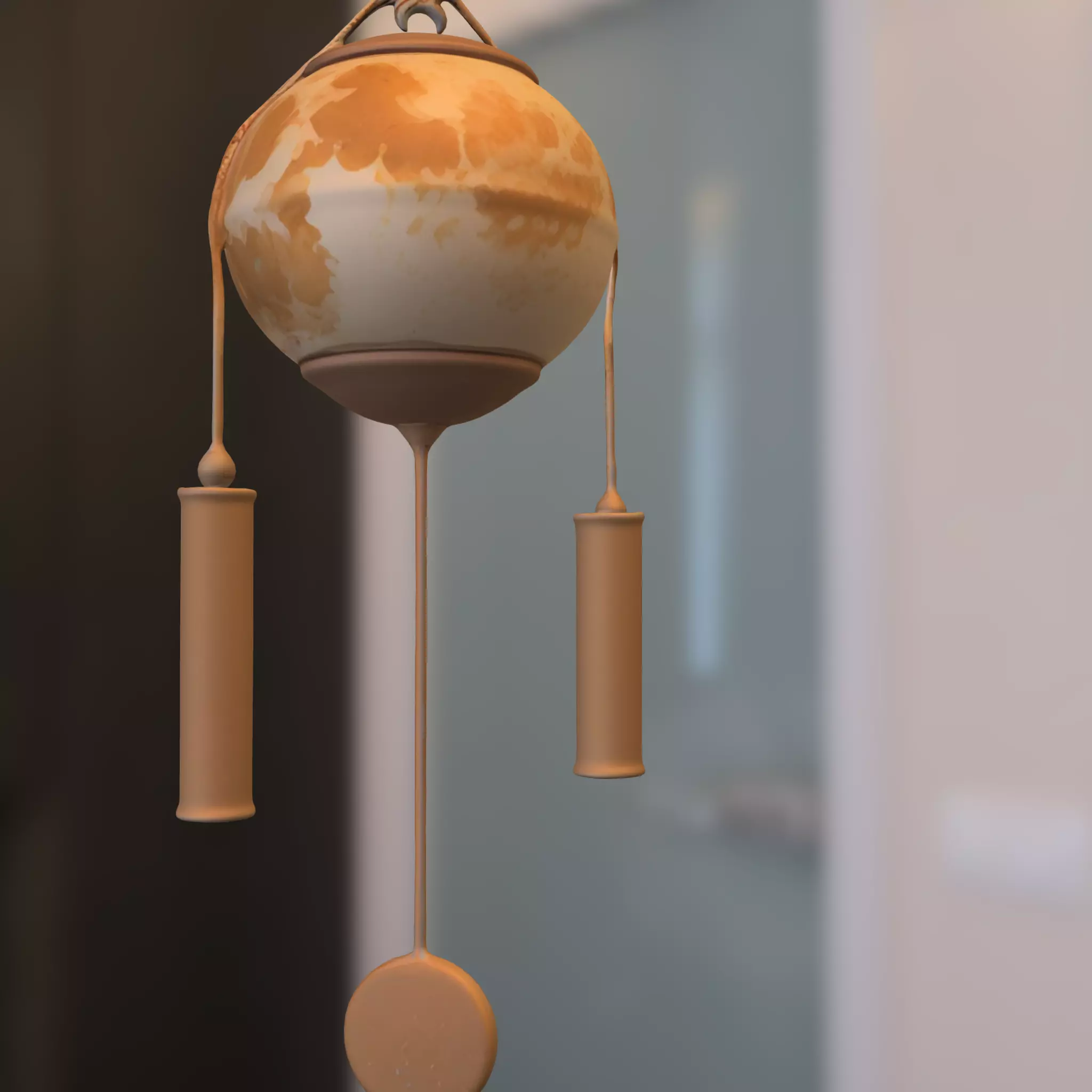 Hanging Wind Chime Low-poly 3D model_2