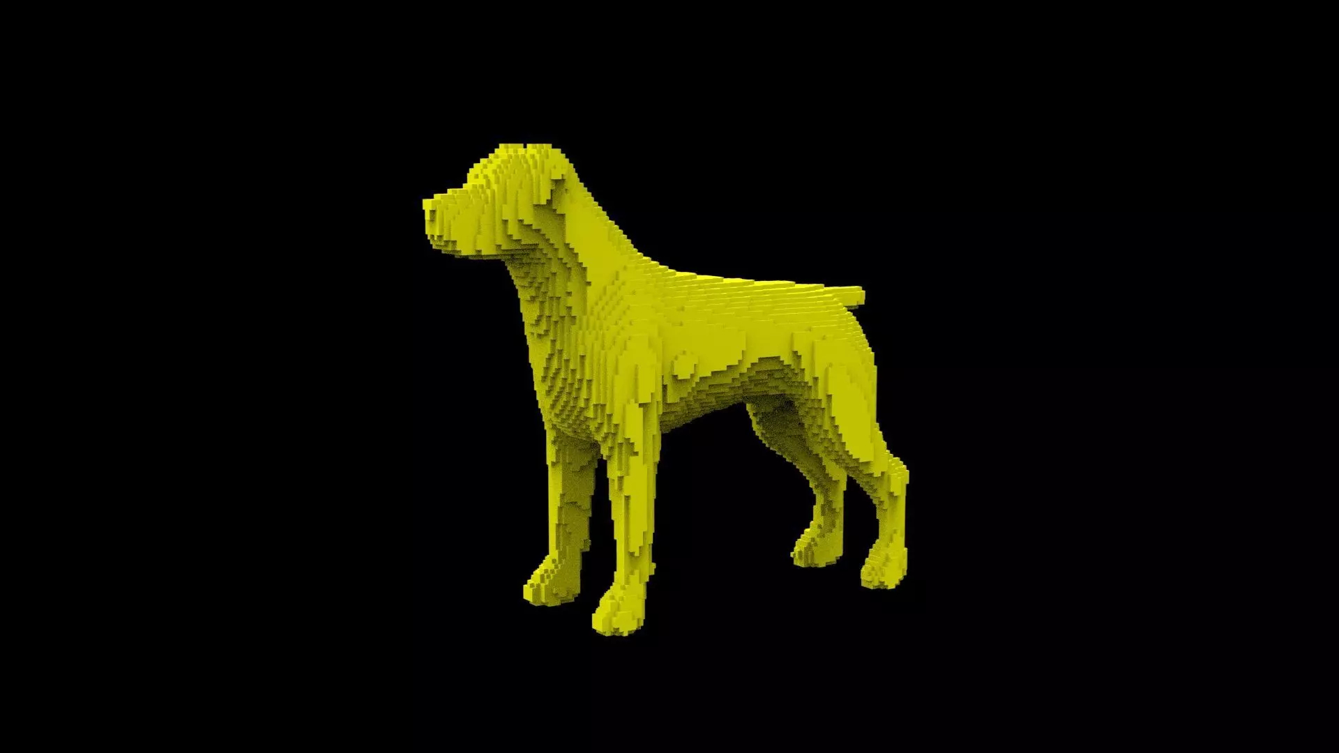Dog voxel 3D print model