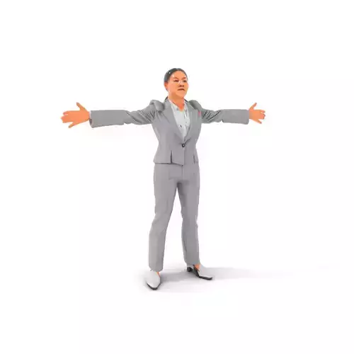 Business Attire Female Model Pack for Presentations Low-poly 3D model