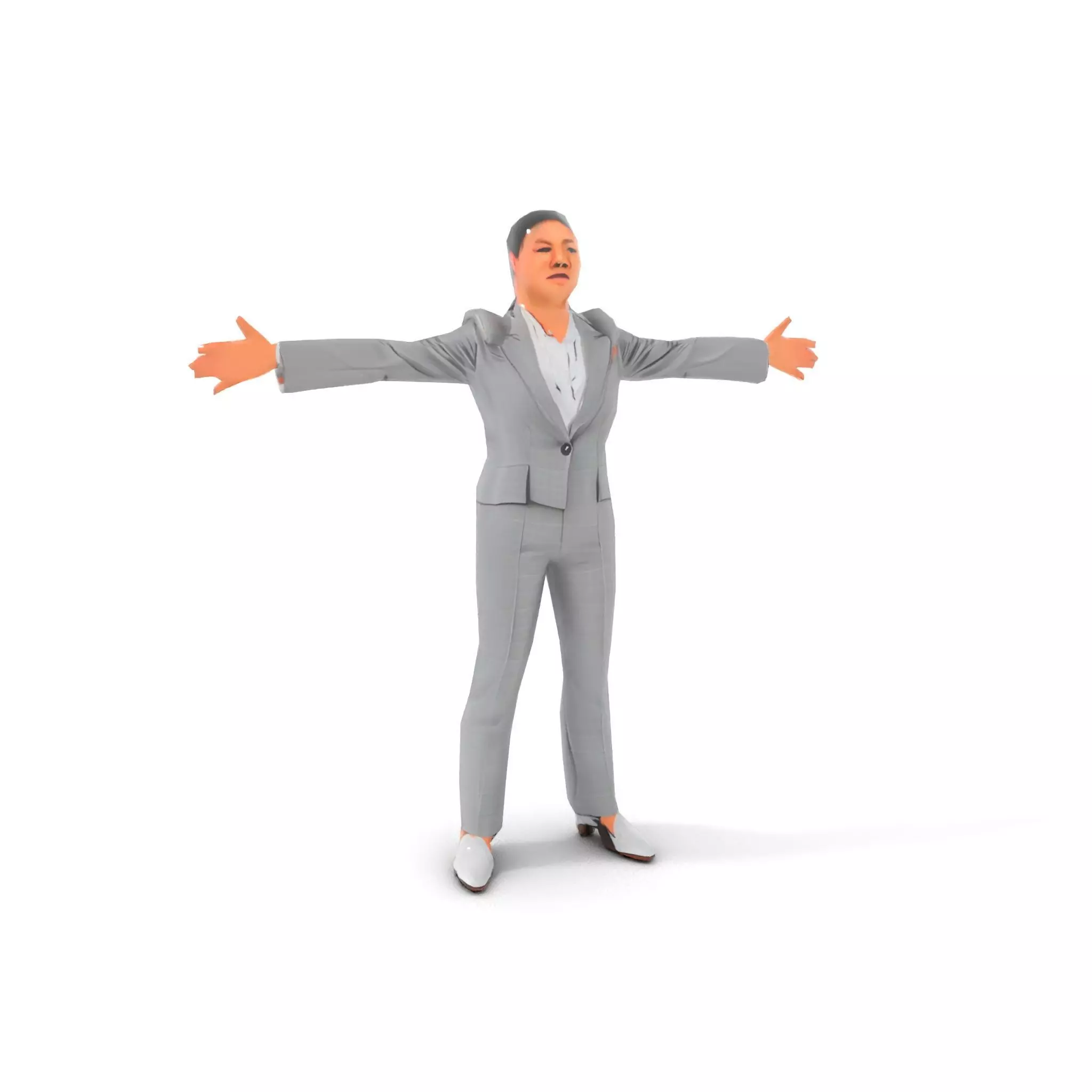 Business Attire Female Model Pack for Presentations Low-poly 3D model_8