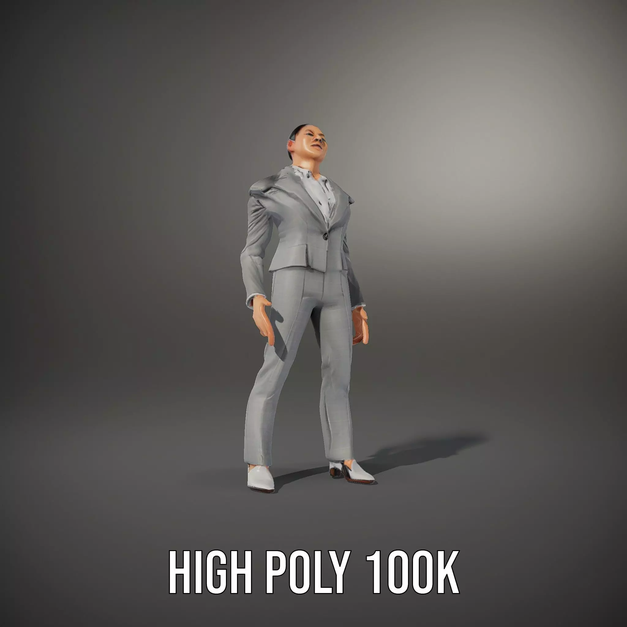 Business Attire Female Model Pack for Presentations Low-poly 3D model_24