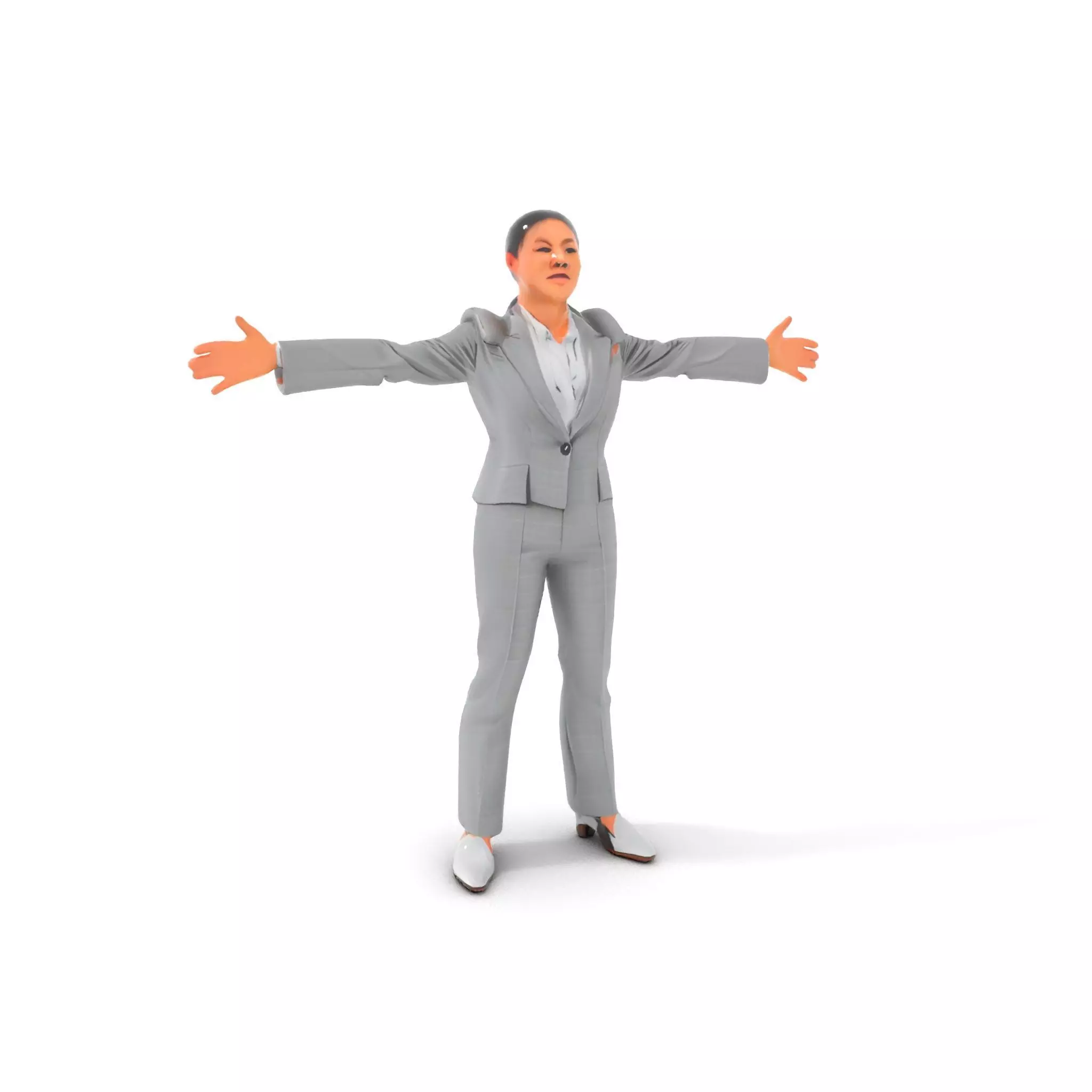 Business Attire Female Model Pack for Presentations Low-poly 3D model_16