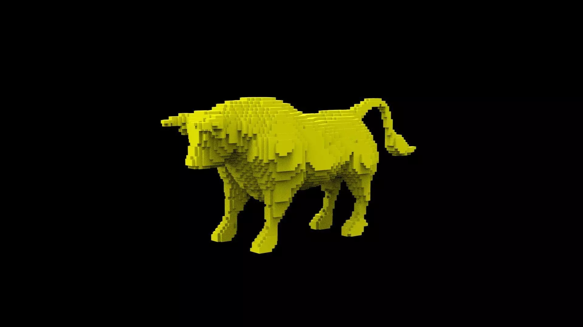 bull voxel 3D print model
