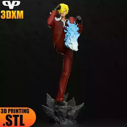 Sanji STL for 3D Printing 3DXM ChibiSTL 3D print model