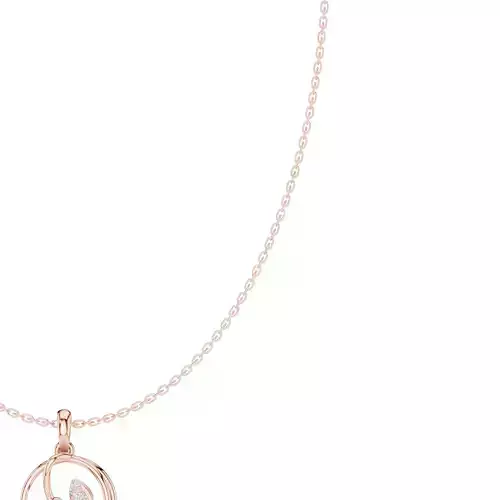 Round Diamond Nature Inspired Pendant For A Necklace