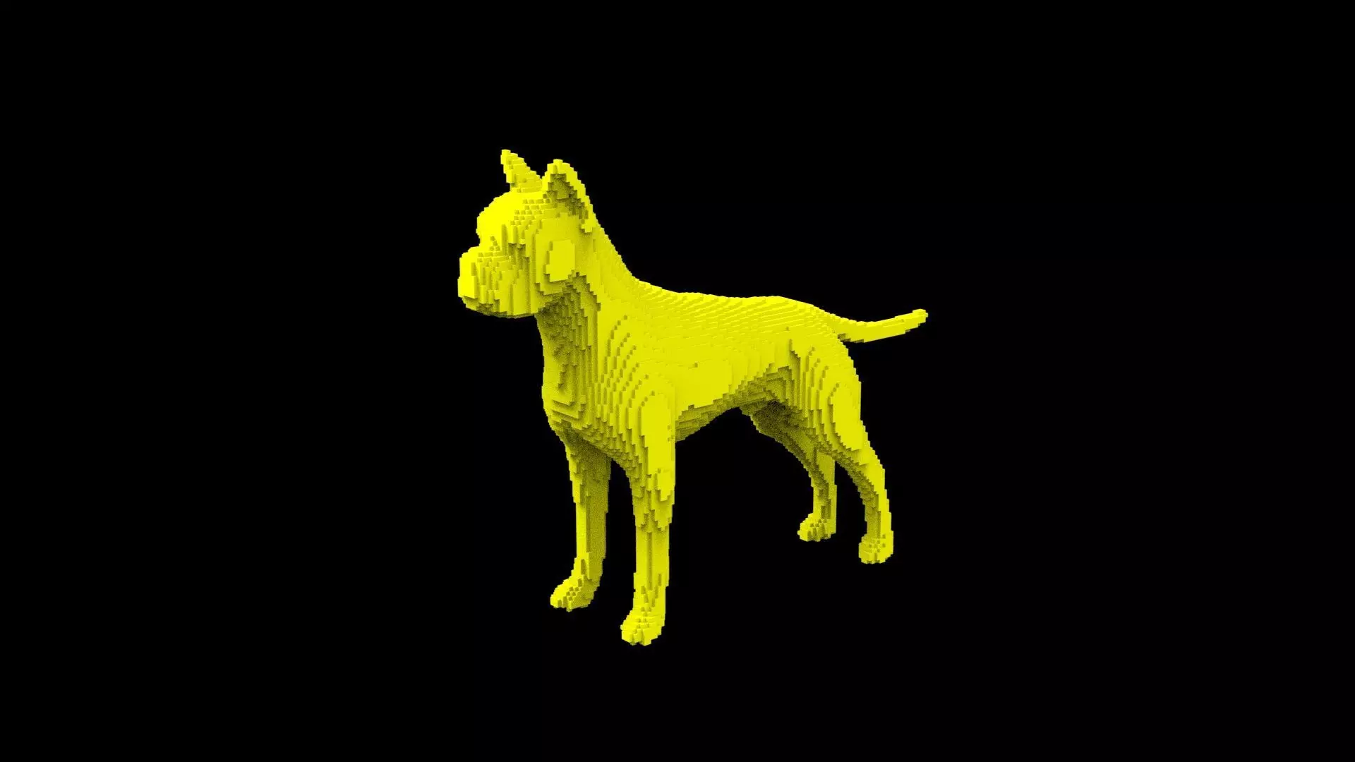 Boxer voxel 3D print model