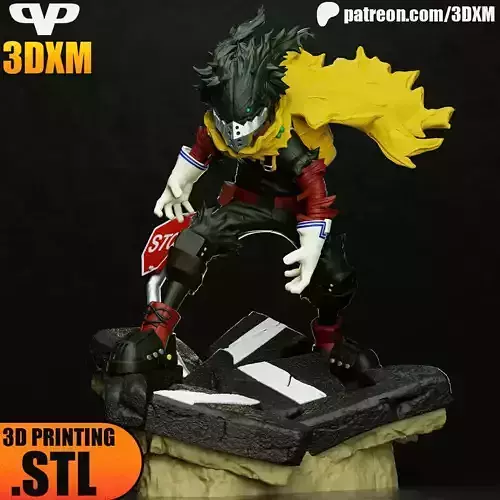 Dark Deku STL for 3D Printing 3DXM ChibiSTL