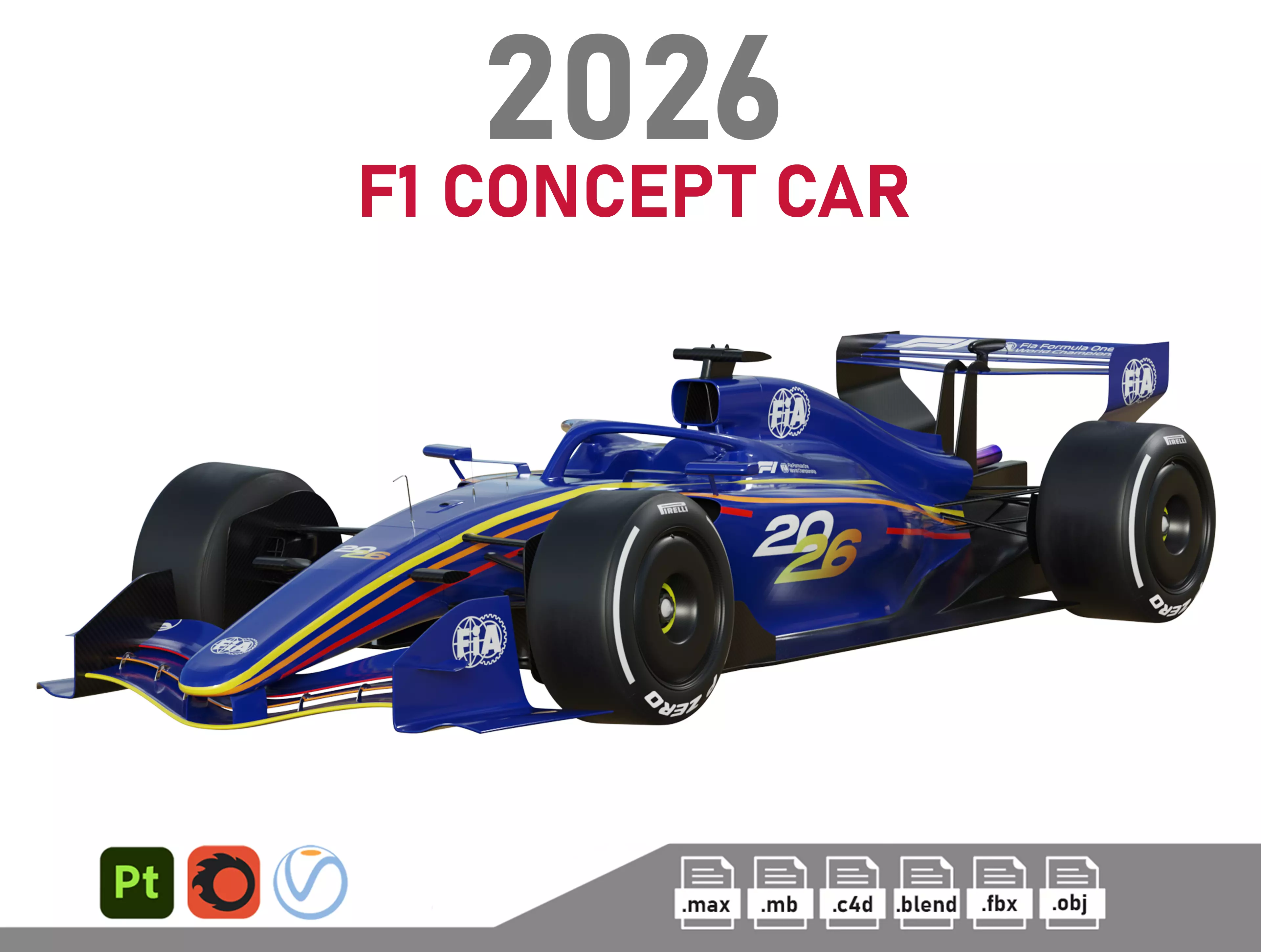 F1 Concept Car 2026 Free 3D model