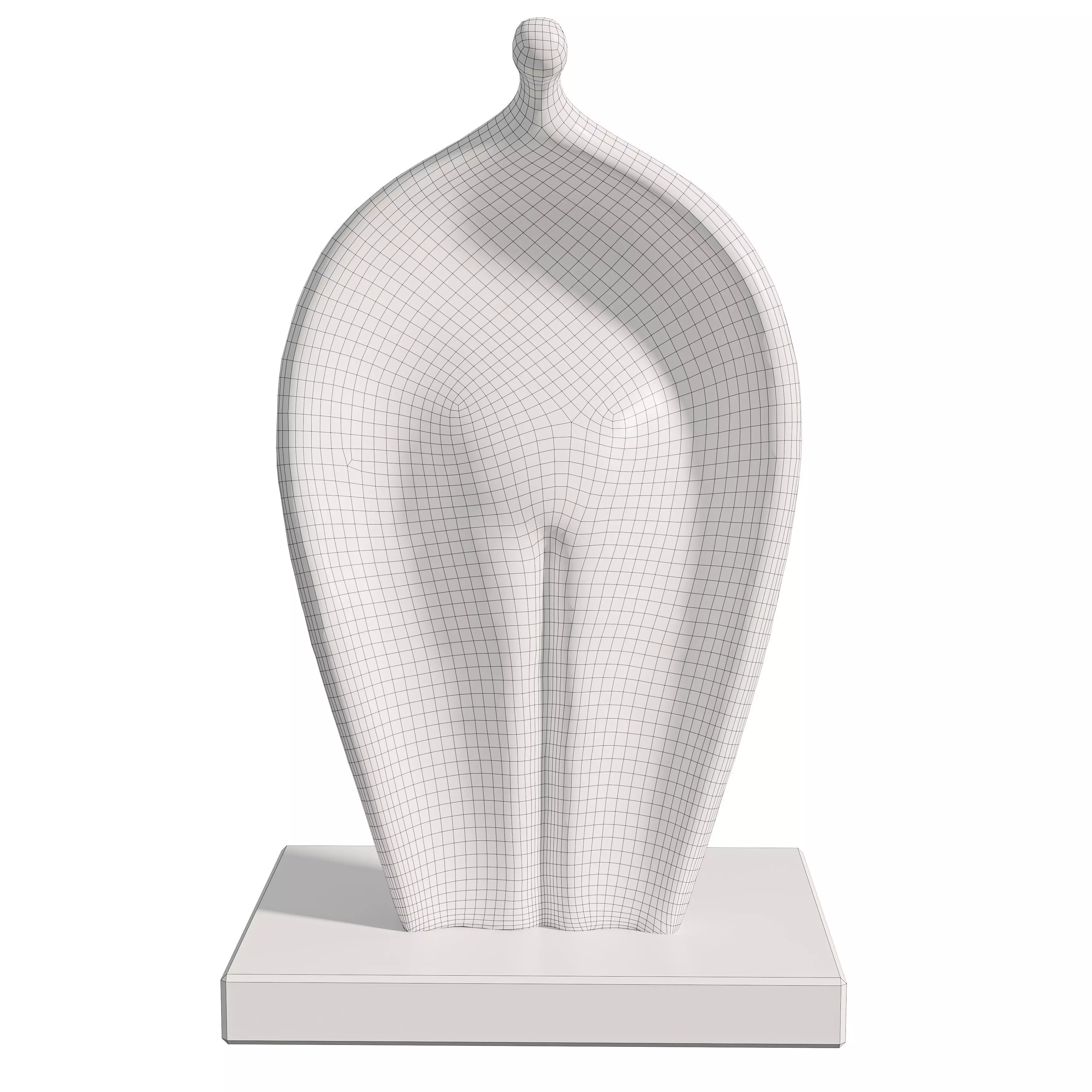 Concret Statue 03 Type Low-poly 3D model_7