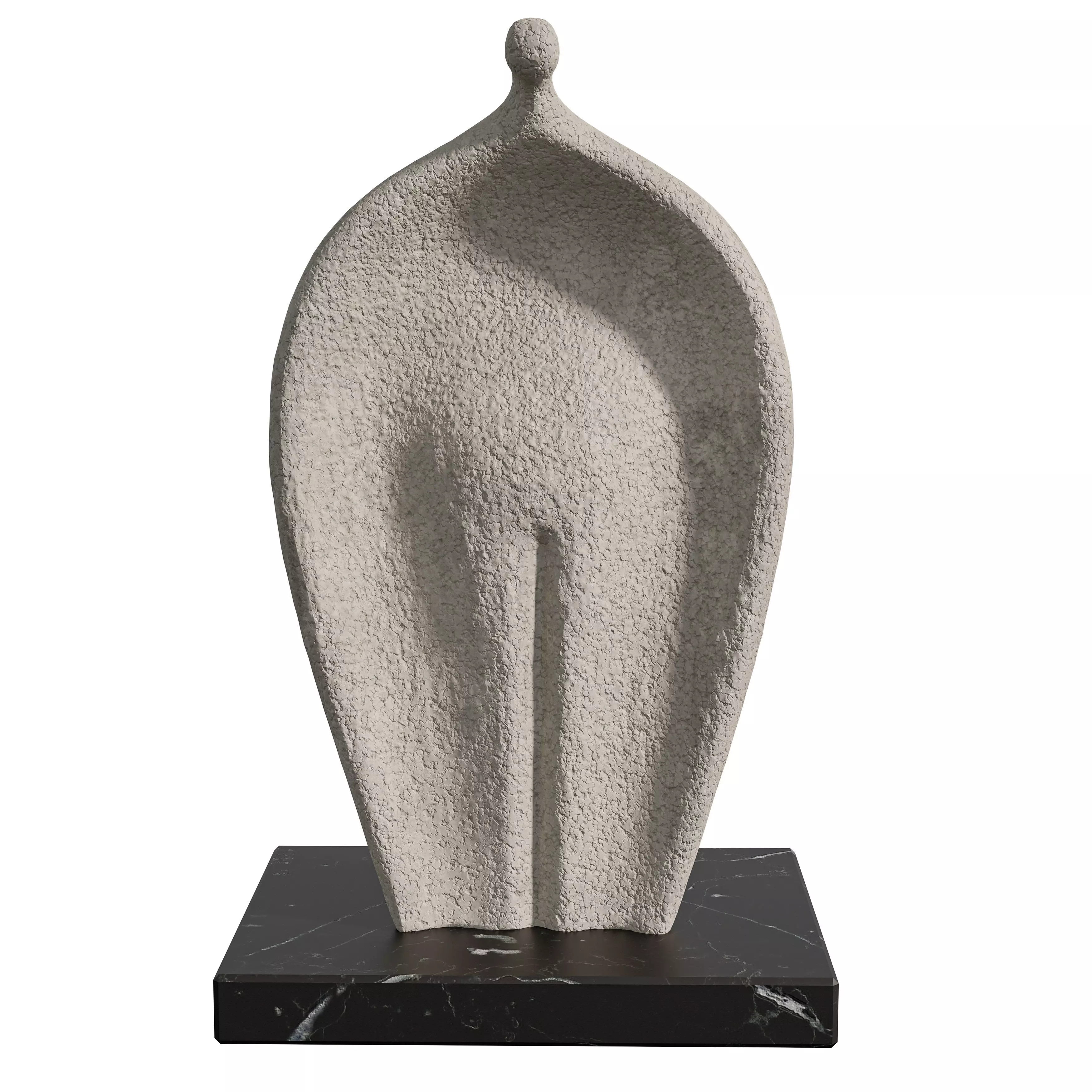 Concret Statue 03 Type Low-poly 3D model_2