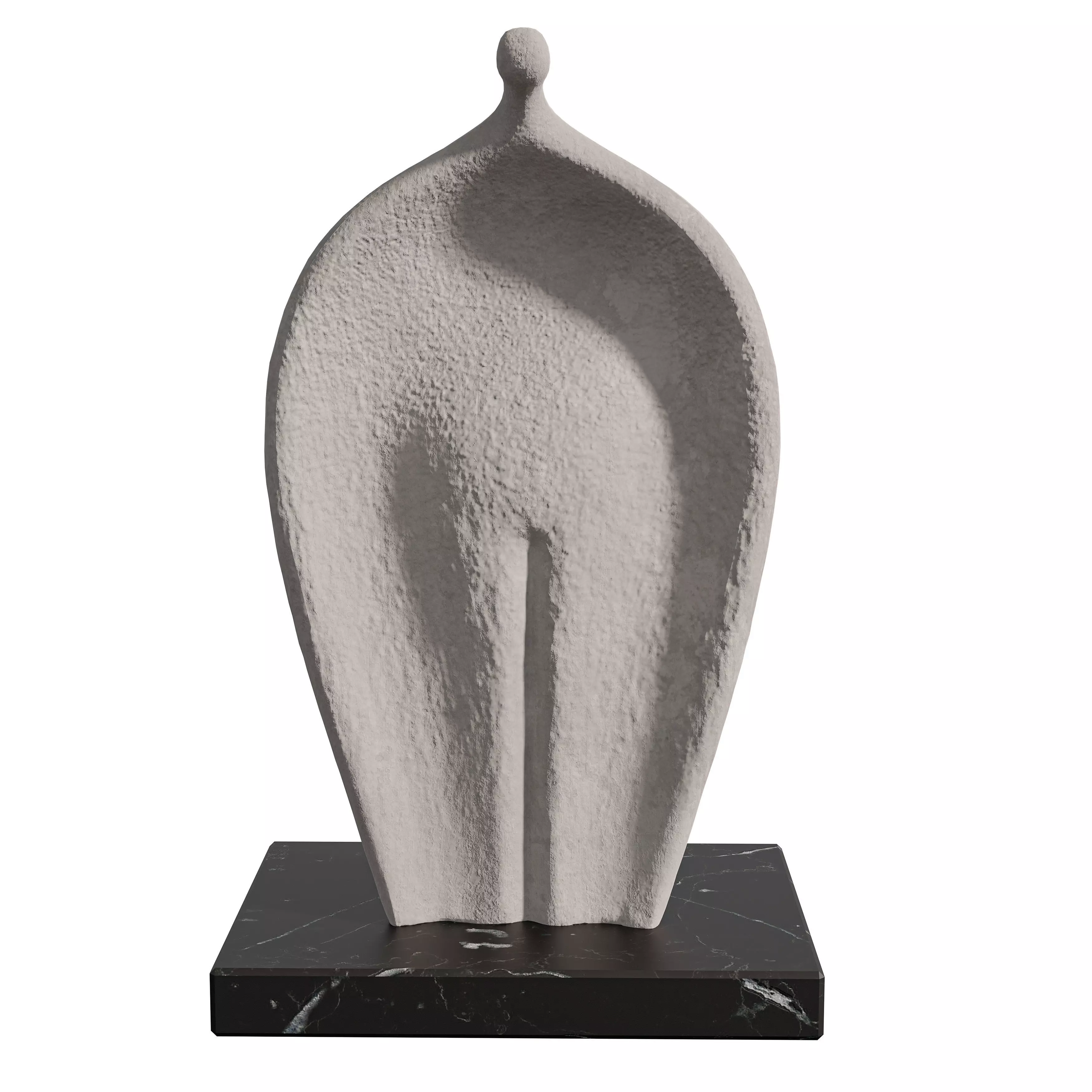 Concret Statue 03 Type Low-poly 3D model_3