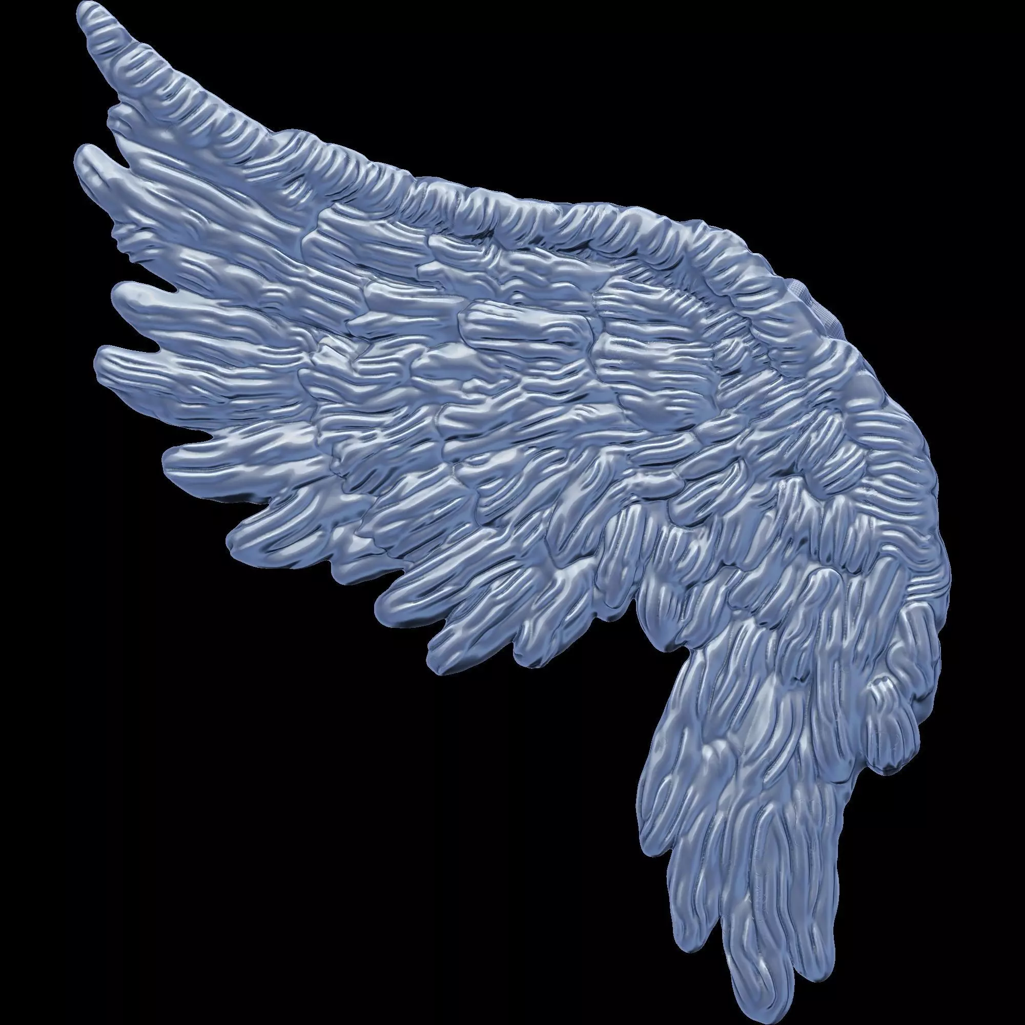 Wing pendant 2 3D print model_8