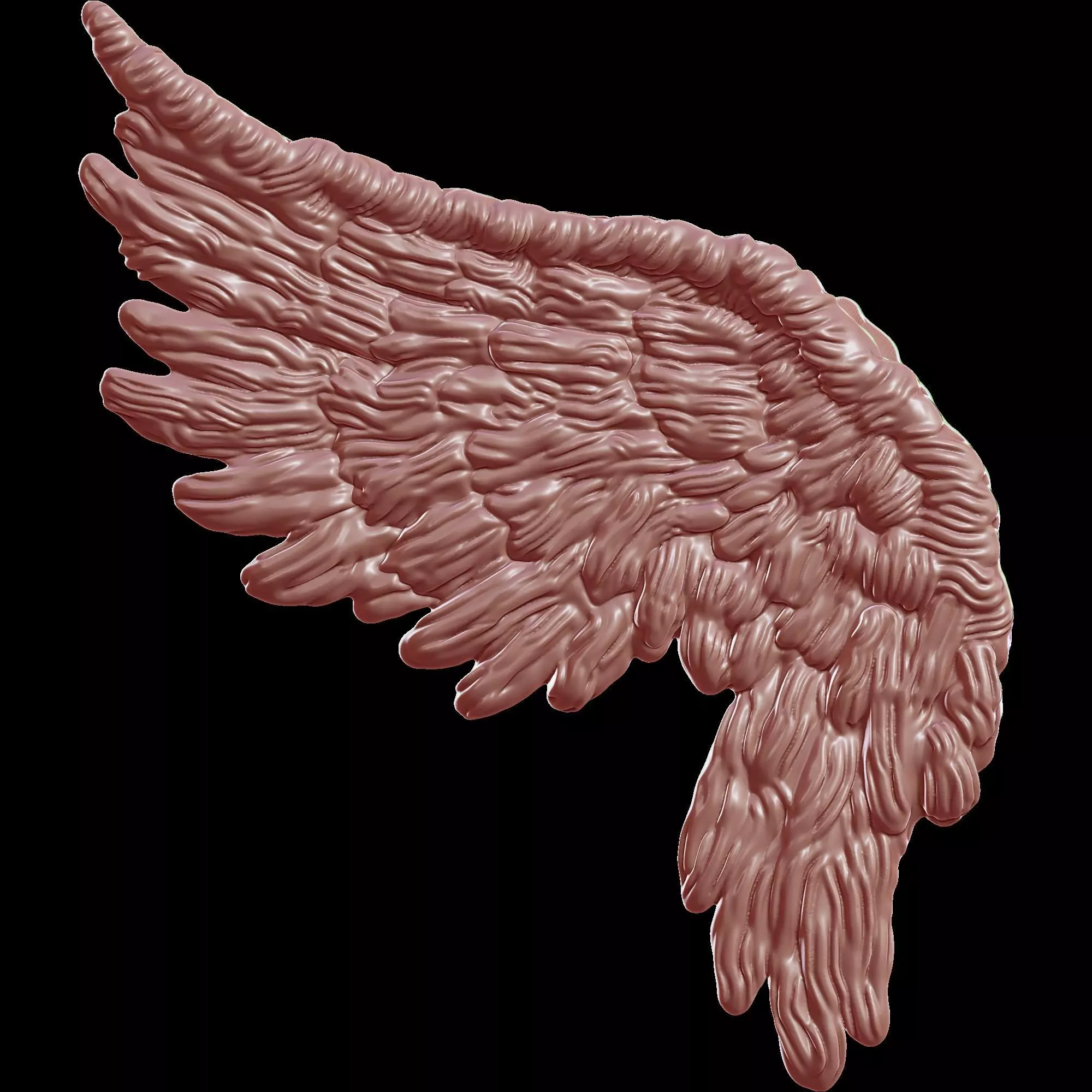 Wing pendant 2 3D print model_4
