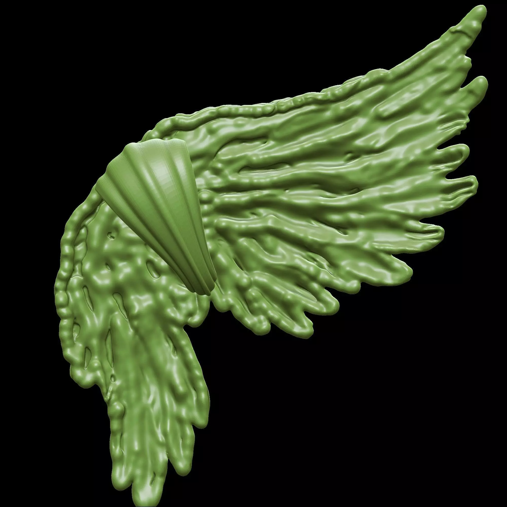 Wing pendant 2 3D print model_3