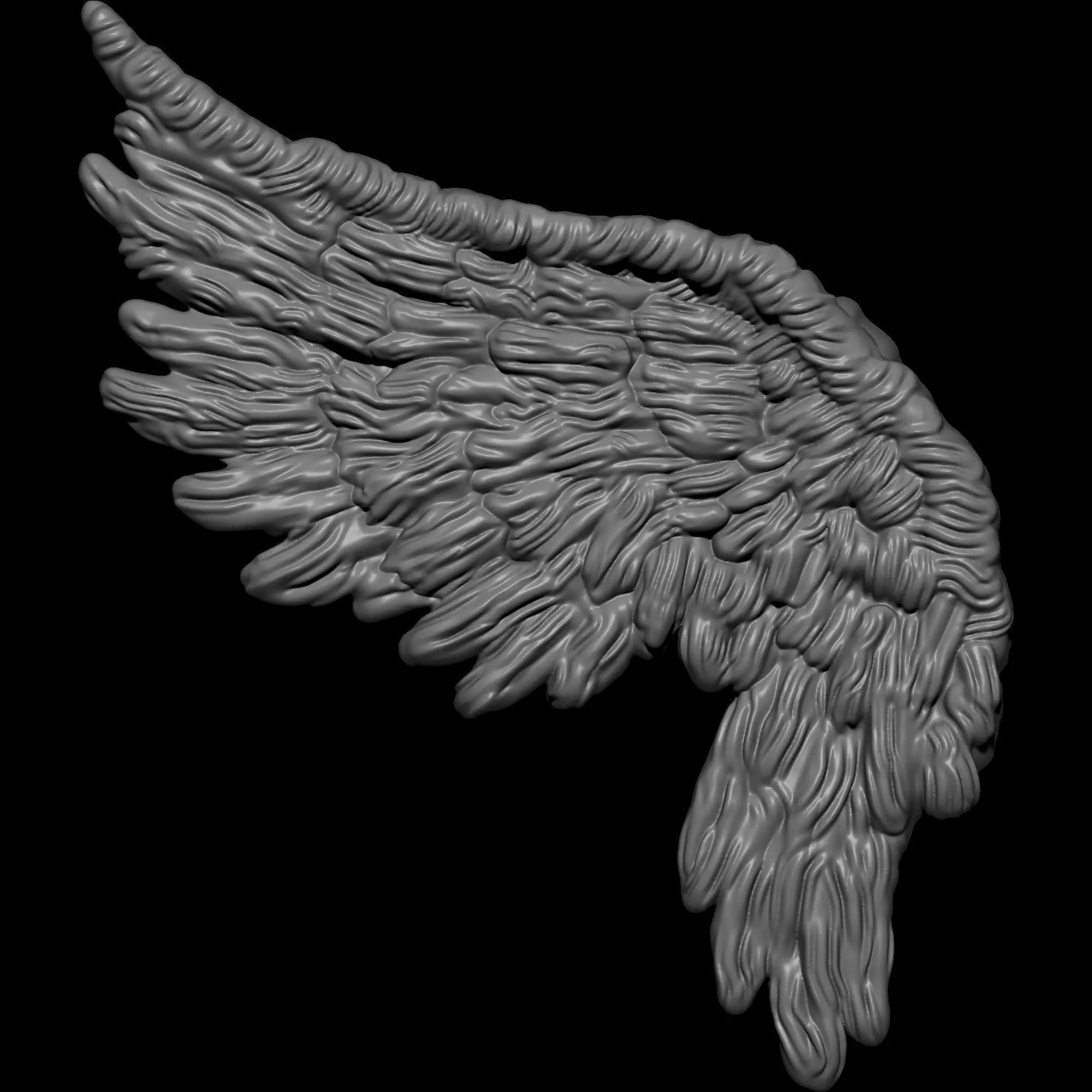 Wing pendant 2 3D print model_9