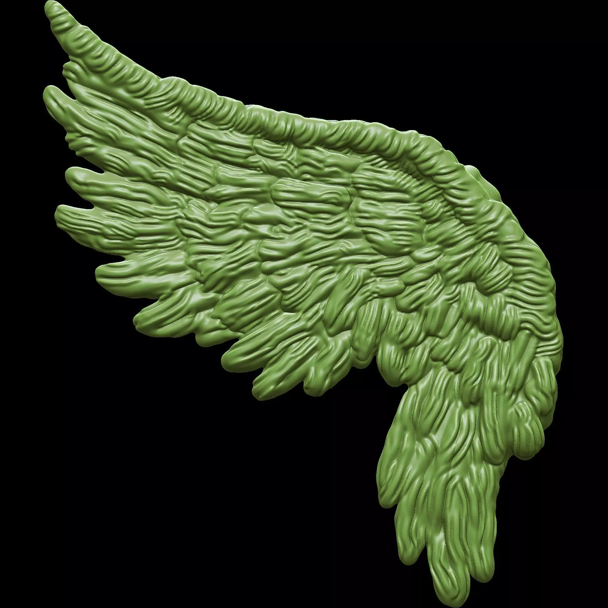 Wing pendant 2 3D print model_11