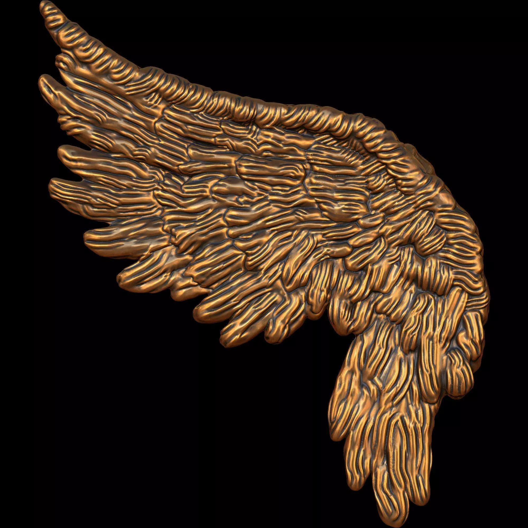 Wing pendant 2 3D print model_5