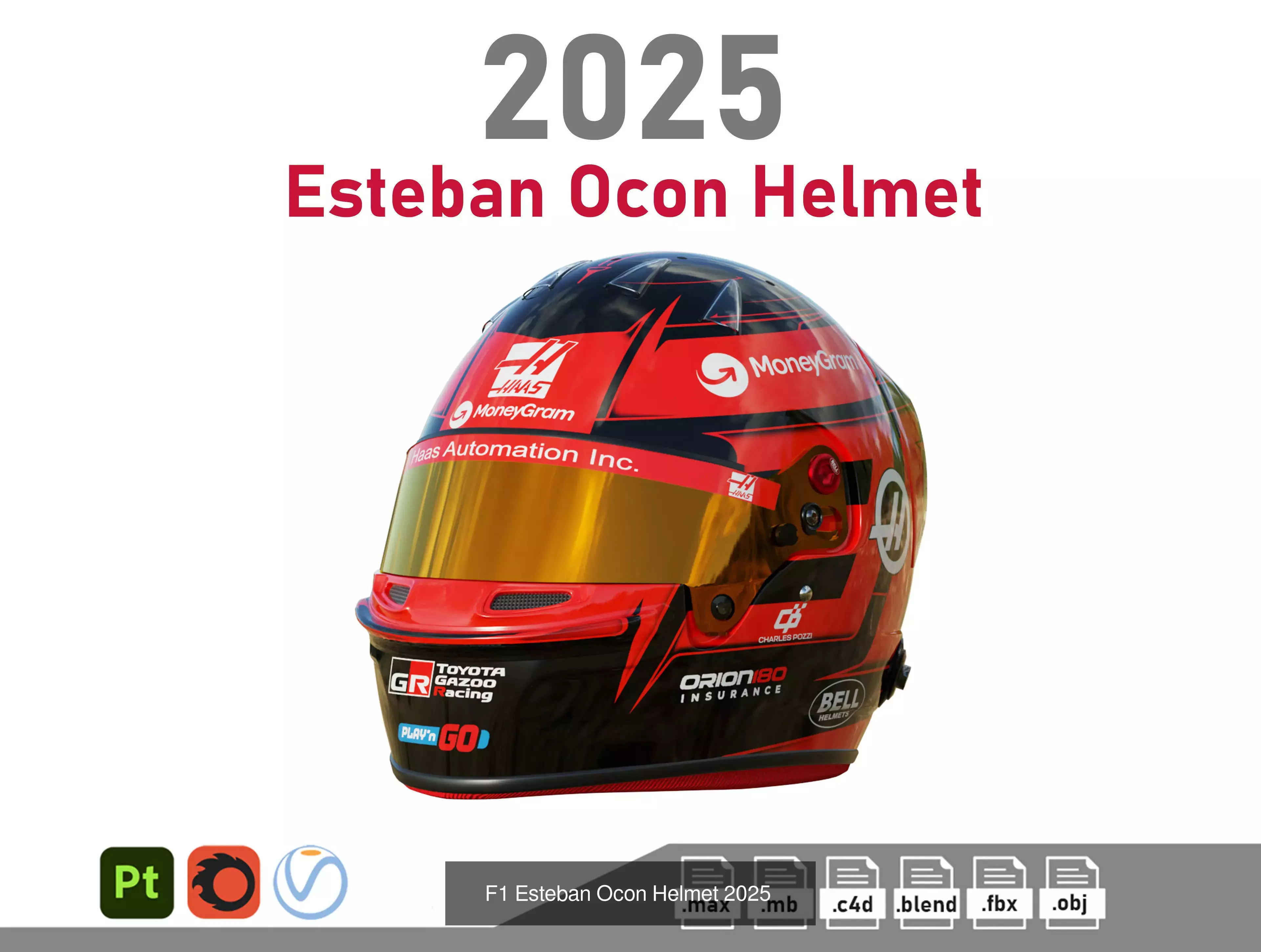 F1 Helmet Pack 2025 3D Model Collection_7