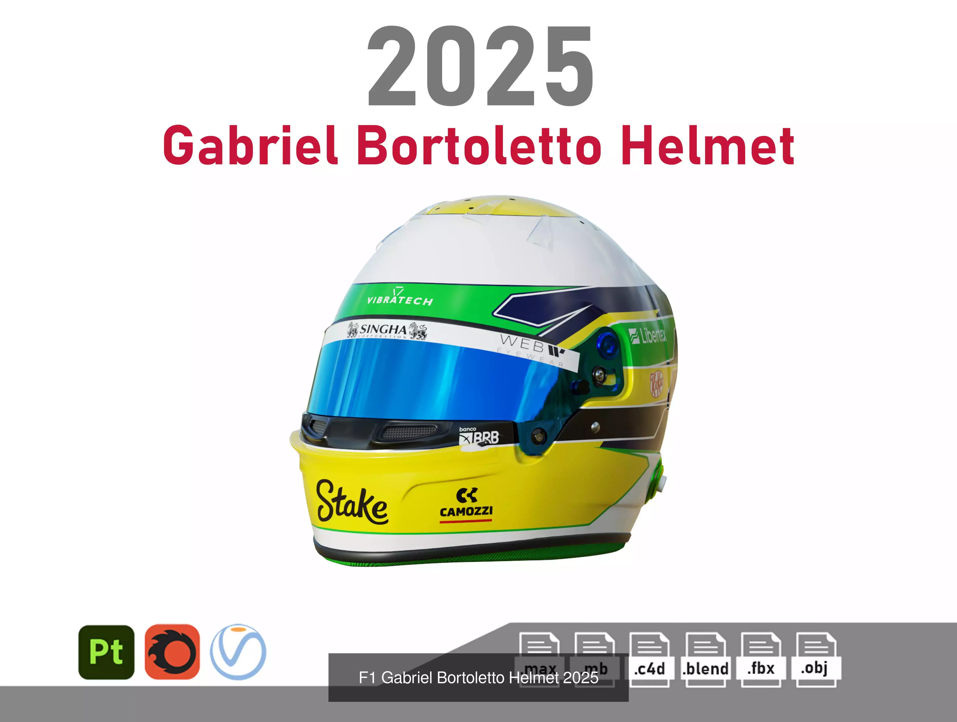 F1 Helmet Pack 2025 3D Model Collection_15