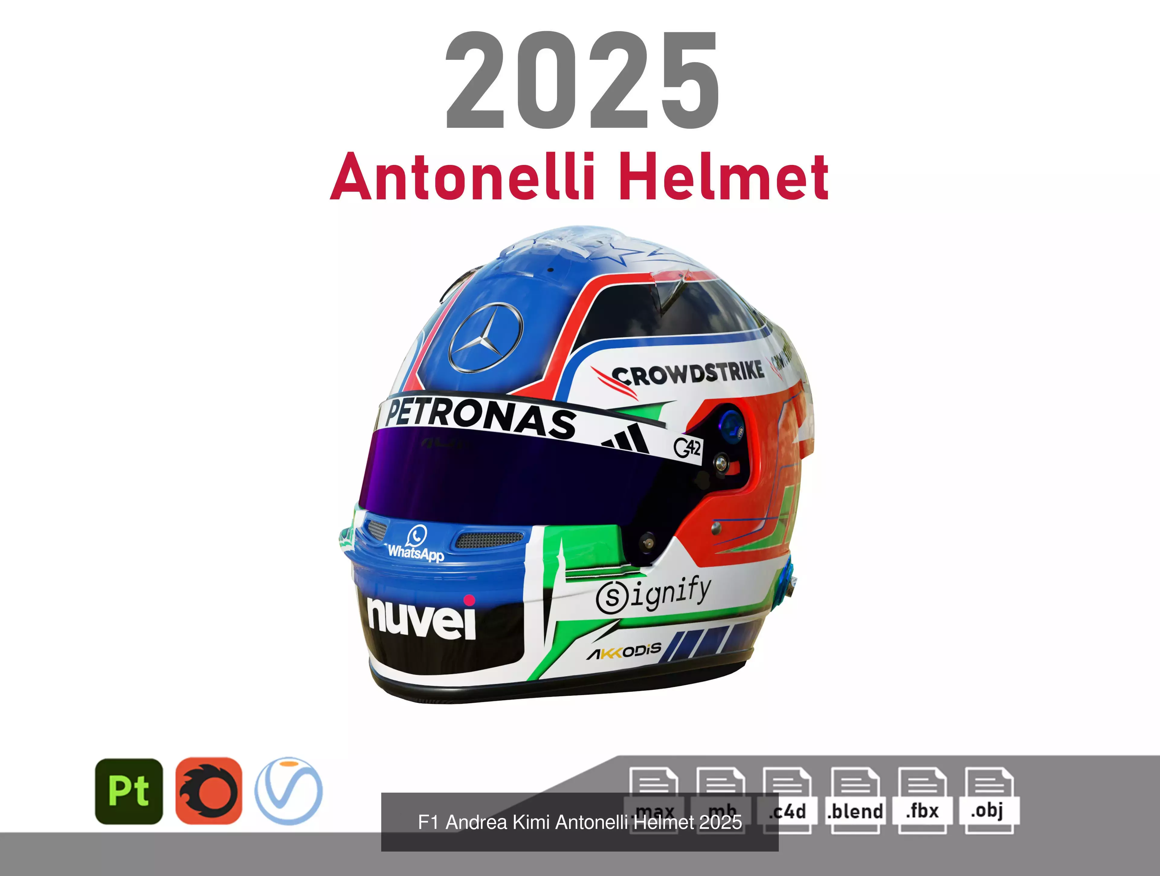 F1 Helmet Pack 2025 3D Model Collection_11