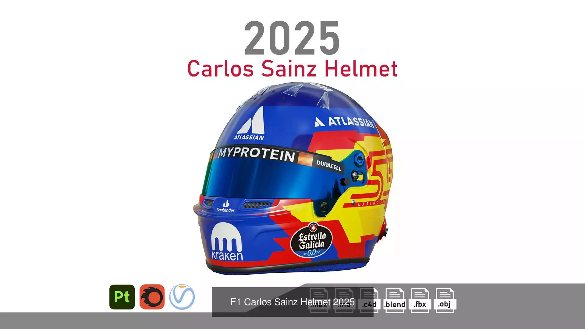 F1 Helmet Pack 2025 3D Model Collection_20