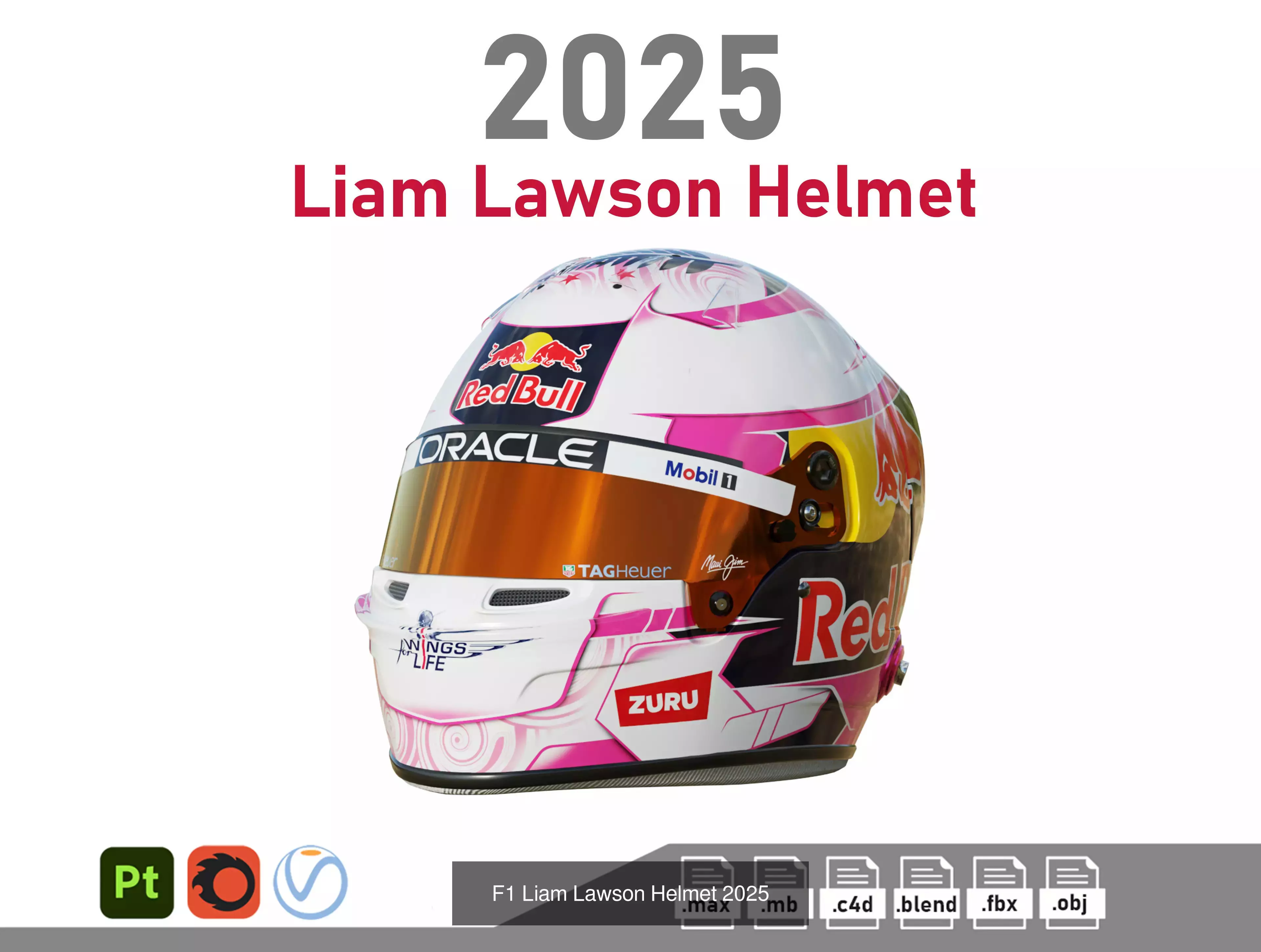 F1 Helmet Pack 2025 3D Model Collection_13