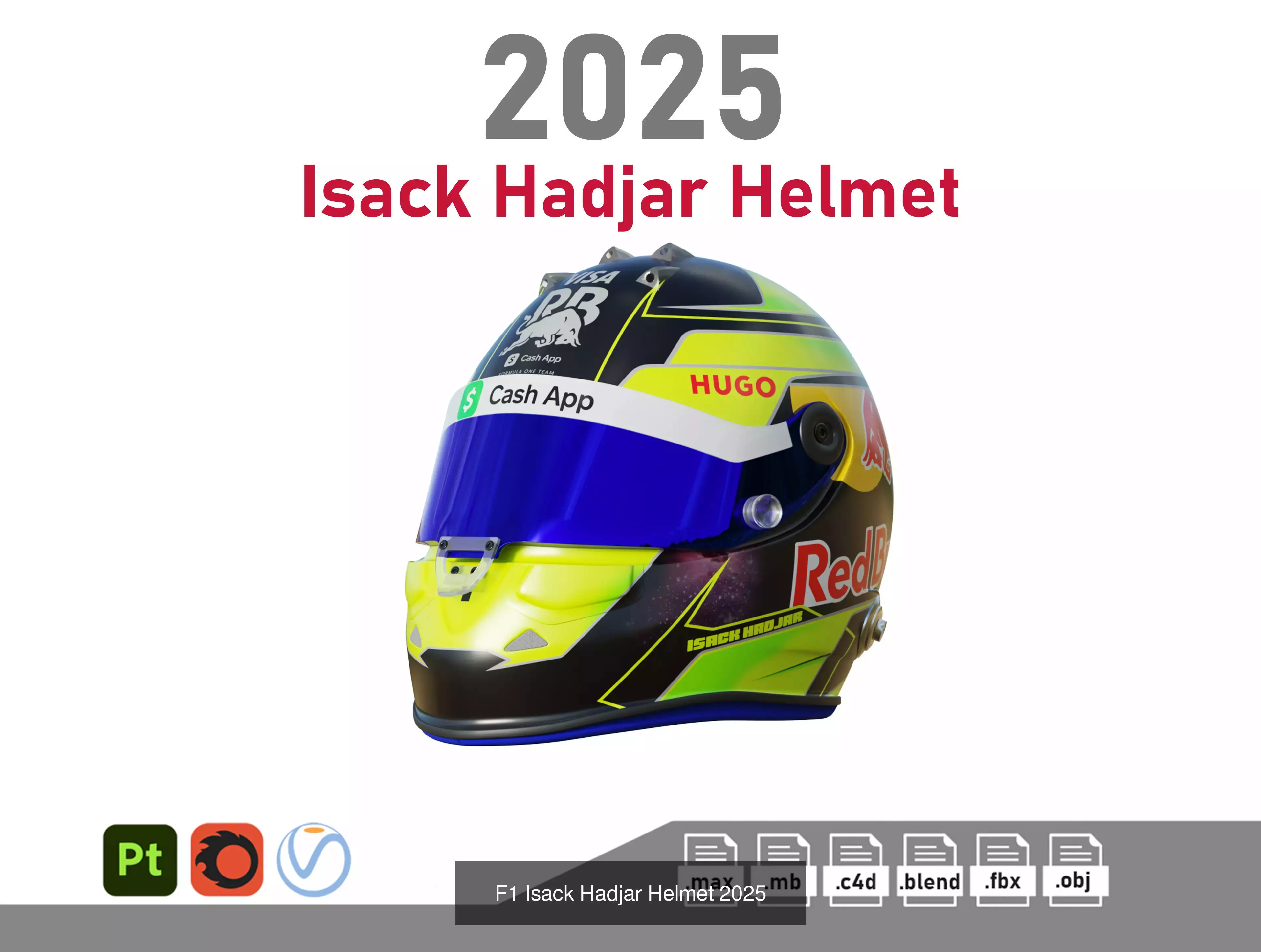 F1 Helmet Pack 2025 3D Model Collection_17