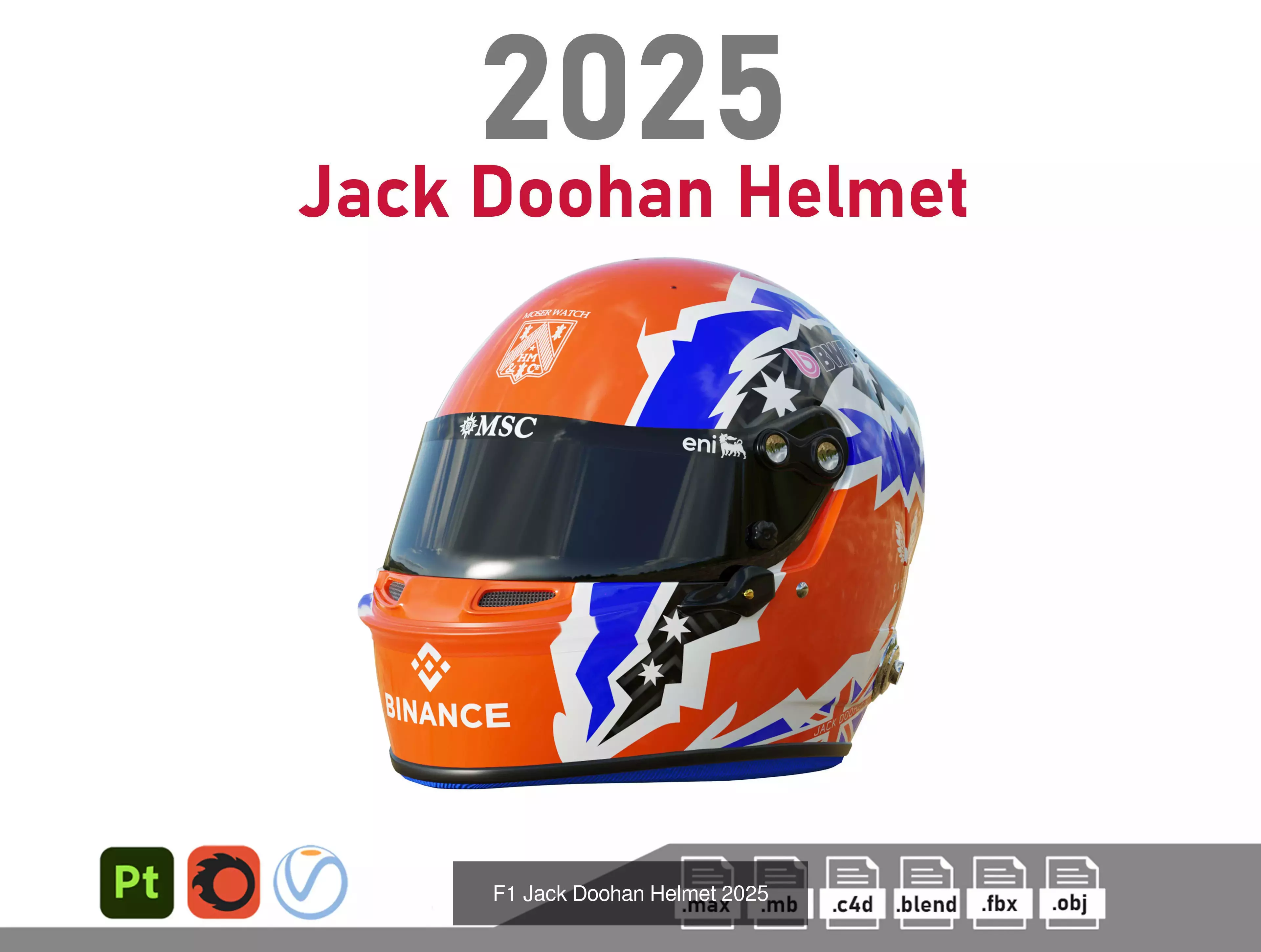 F1 Helmet Pack 2025 3D Model Collection_1