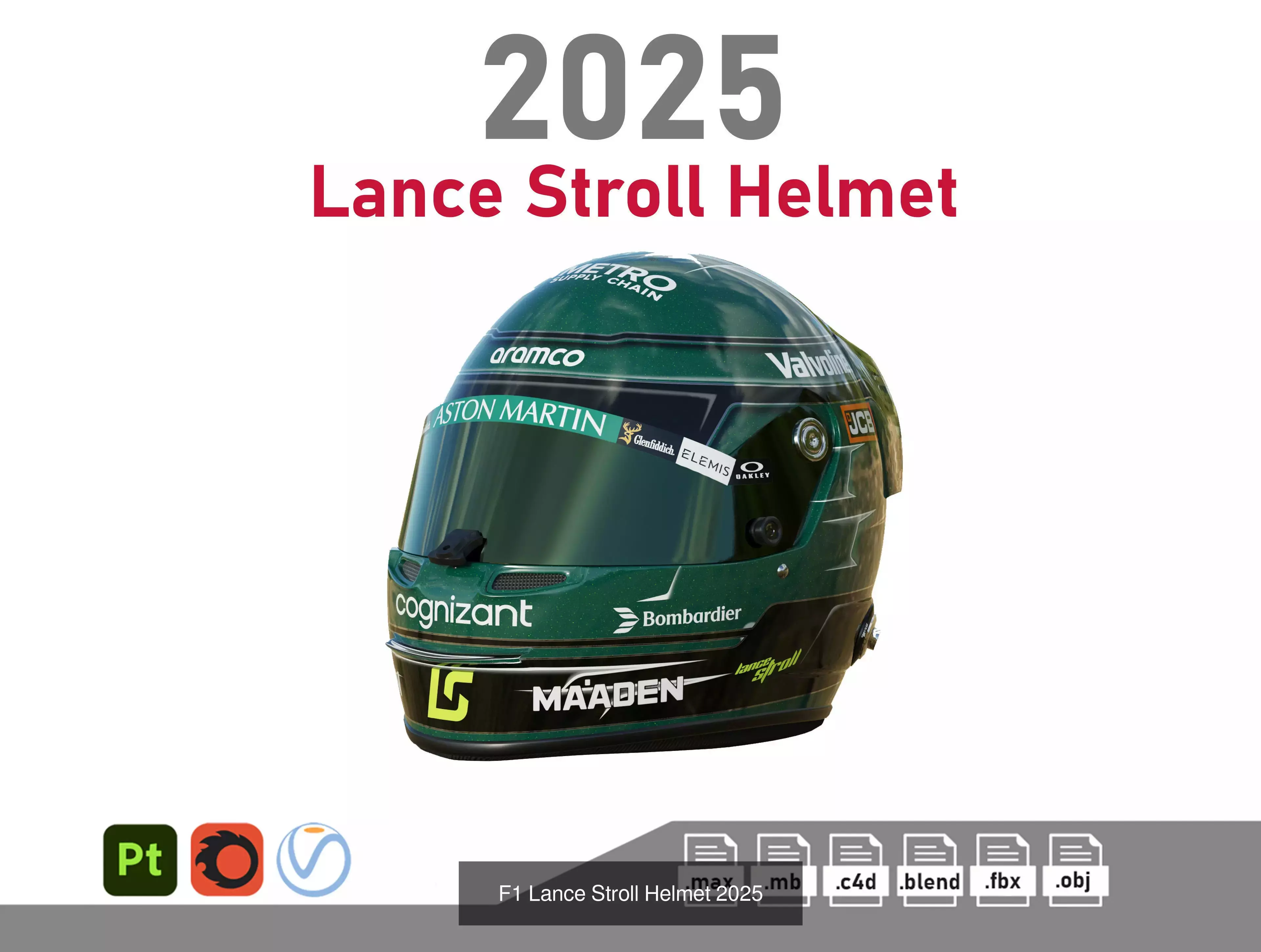 F1 Helmet Pack 2025 3D Model Collection_4