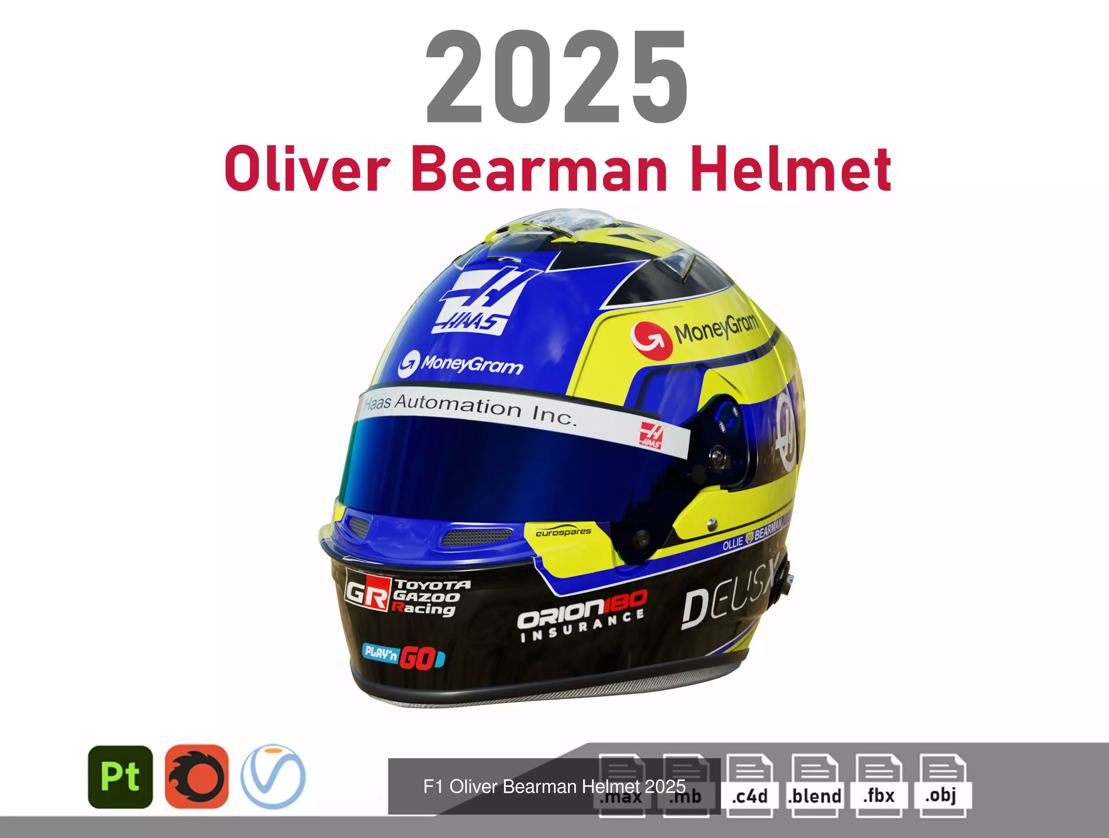 F1 Helmet Pack 2025 3D Model Collection_8