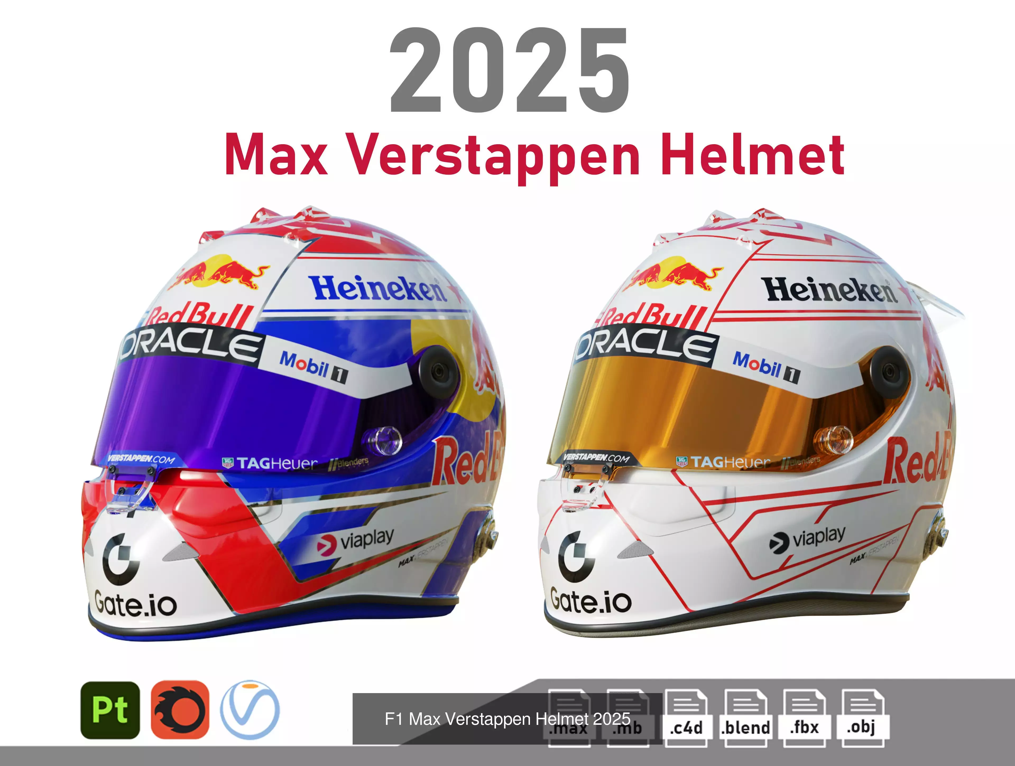 F1 Helmet Pack 2025 3D Model Collection_14