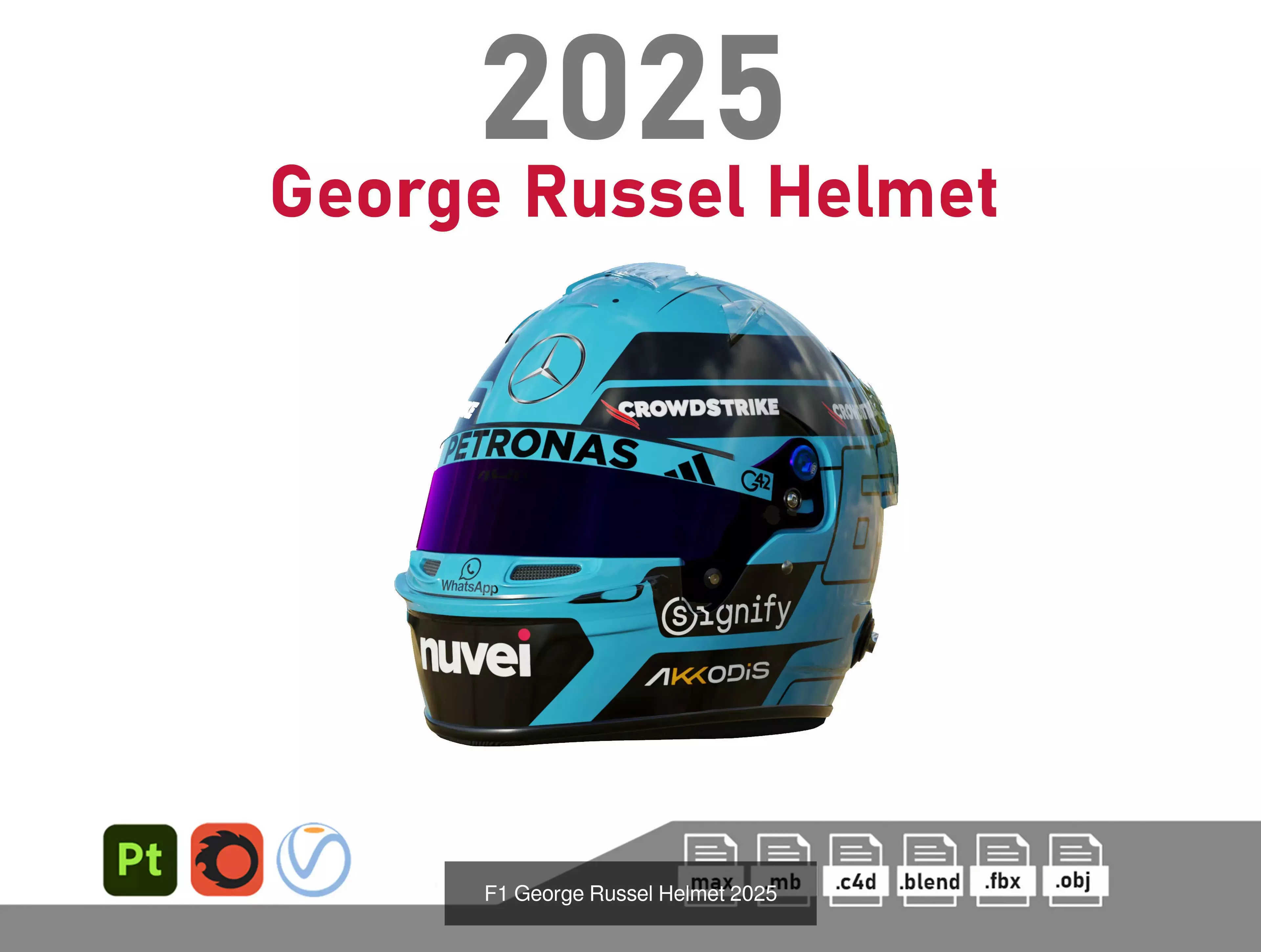 F1 Helmet Pack 2025 3D Model Collection_12
