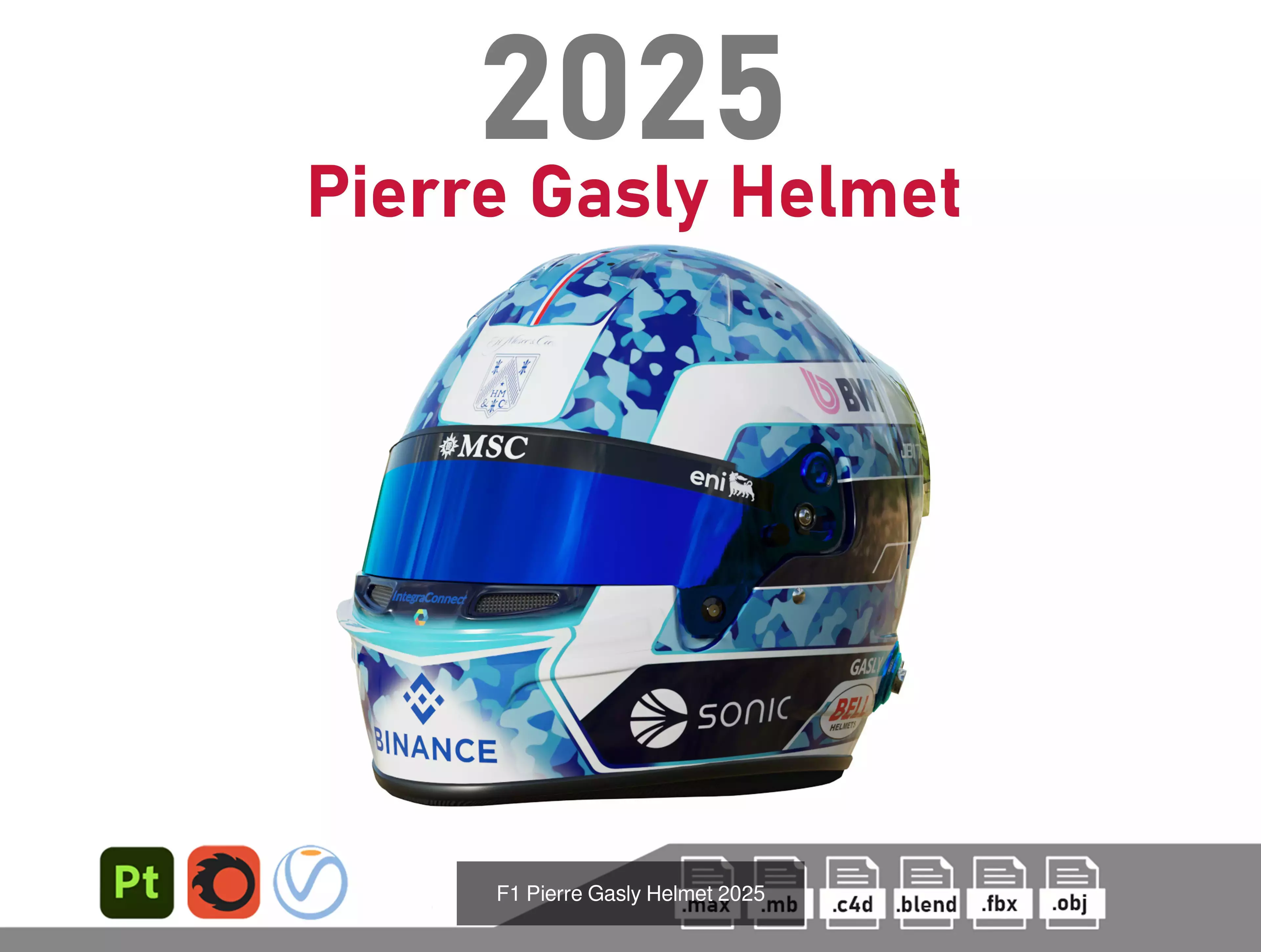 F1 Helmet Pack 2025 3D Model Collection_2