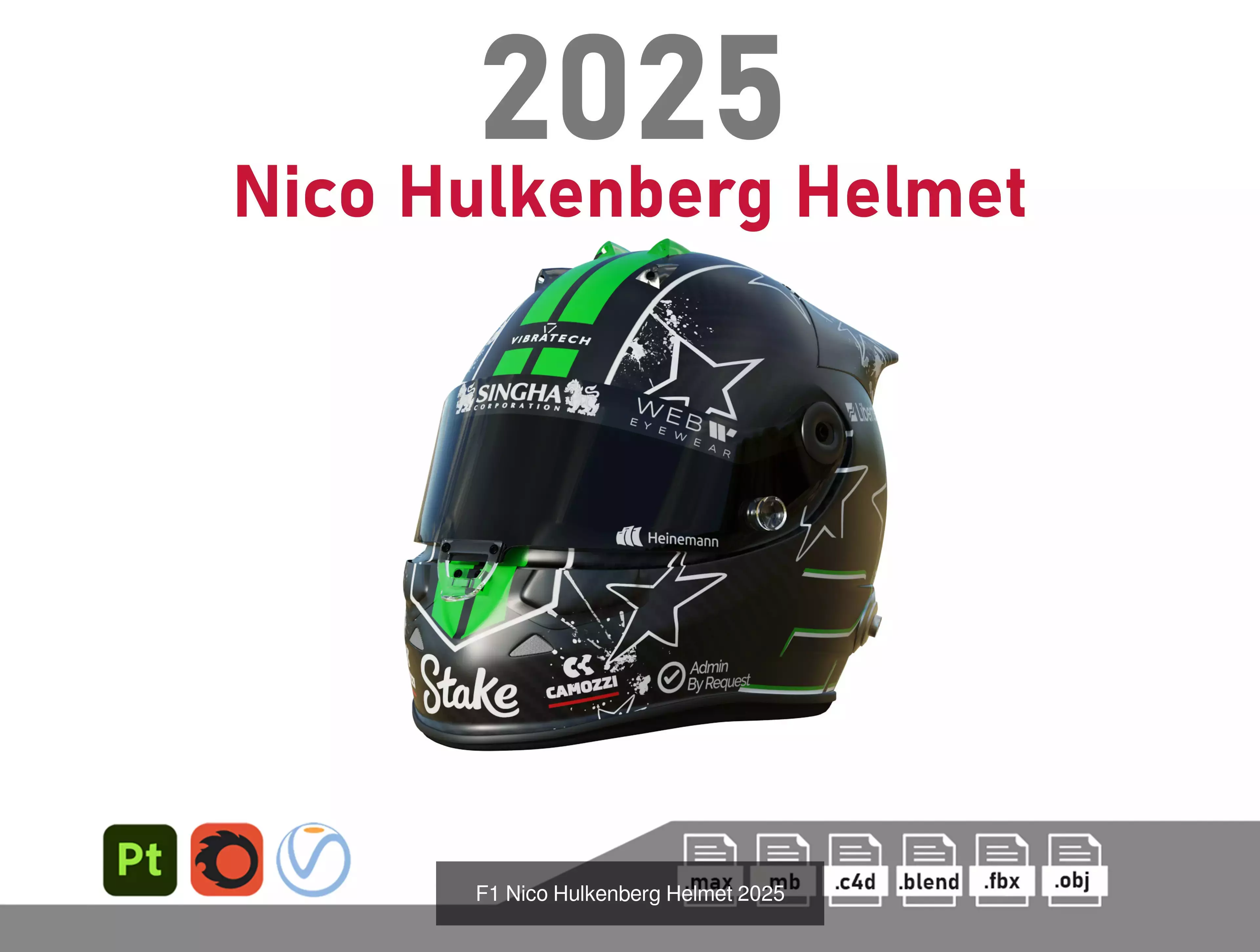 F1 Helmet Pack 2025 3D Model Collection_16