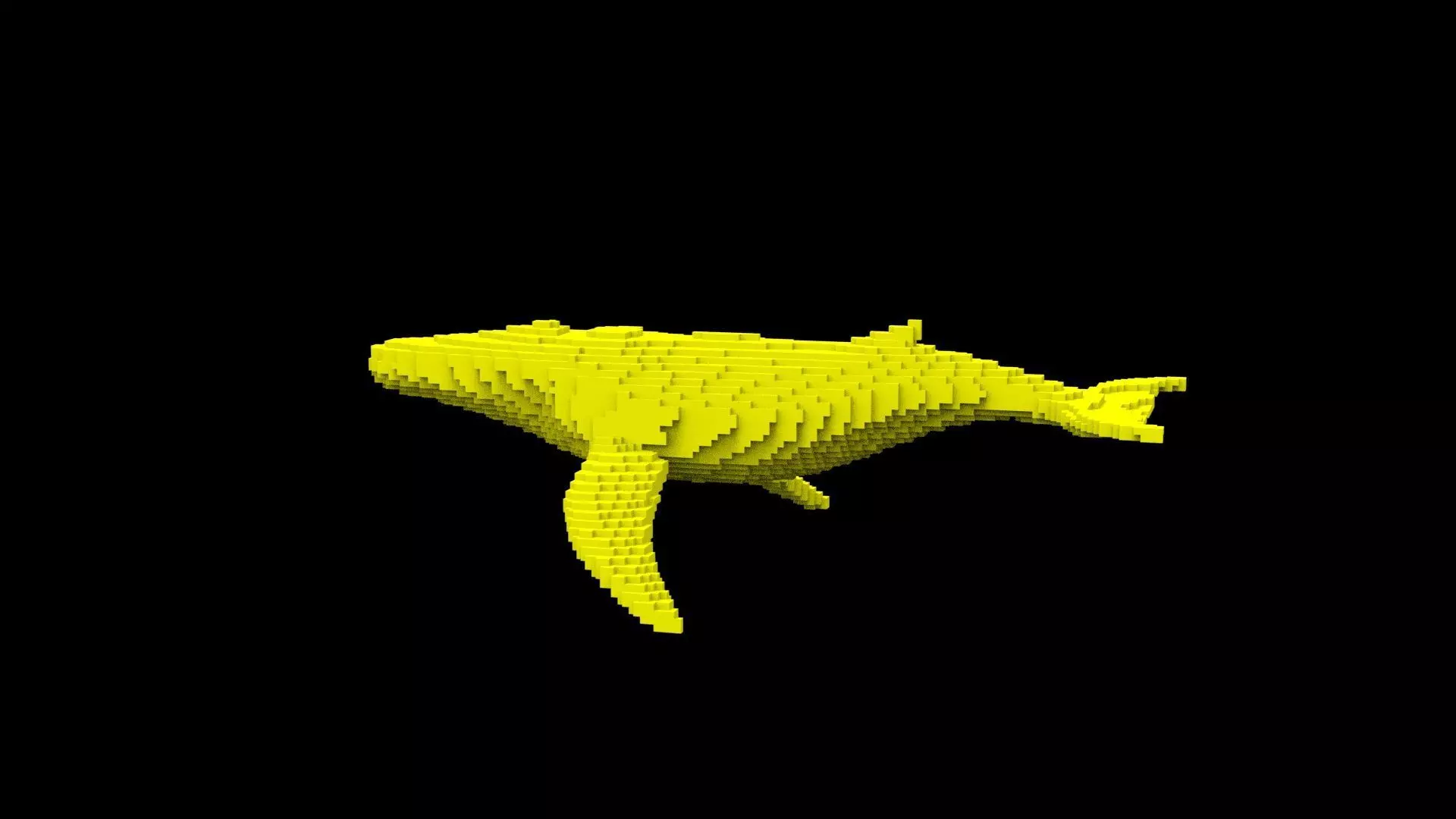 whale voxel 3D print model