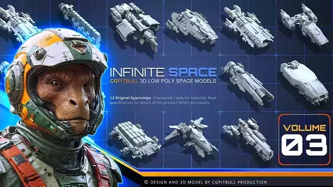 LOW - SPACE Vol03 Low-poly 3D model