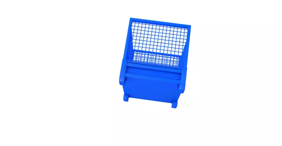 Collapsible Cage Pallet 3D model_1