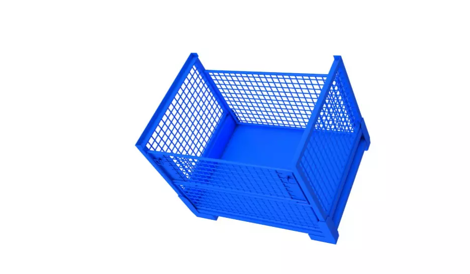 Collapsible Cage Pallet 3D model_2