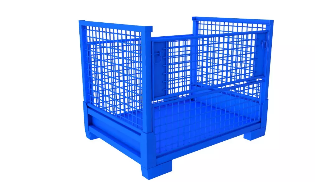 Collapsible Cage Pallet 3D model_0