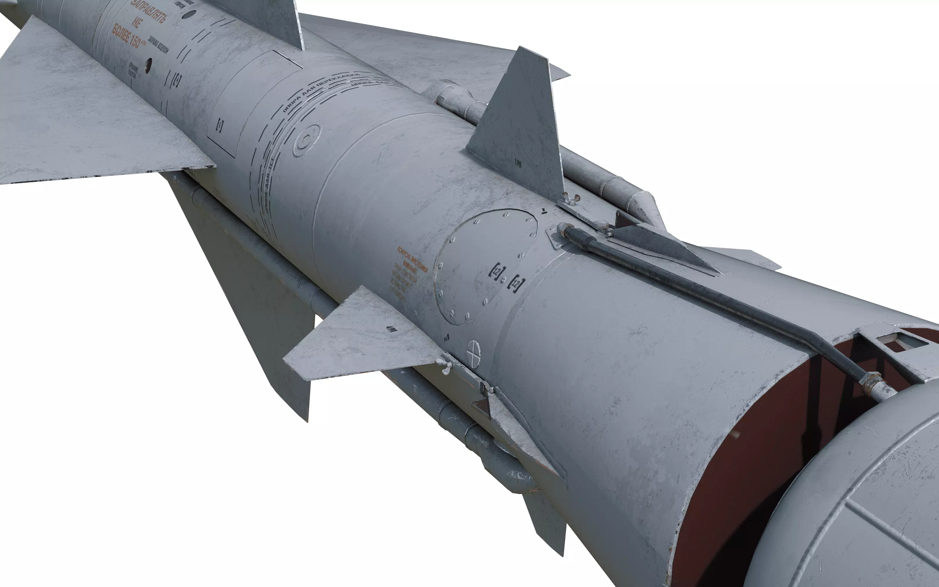 V-755 soviet cold war SA-2 Guideline Volhov SAM Low-poly 3D model_3