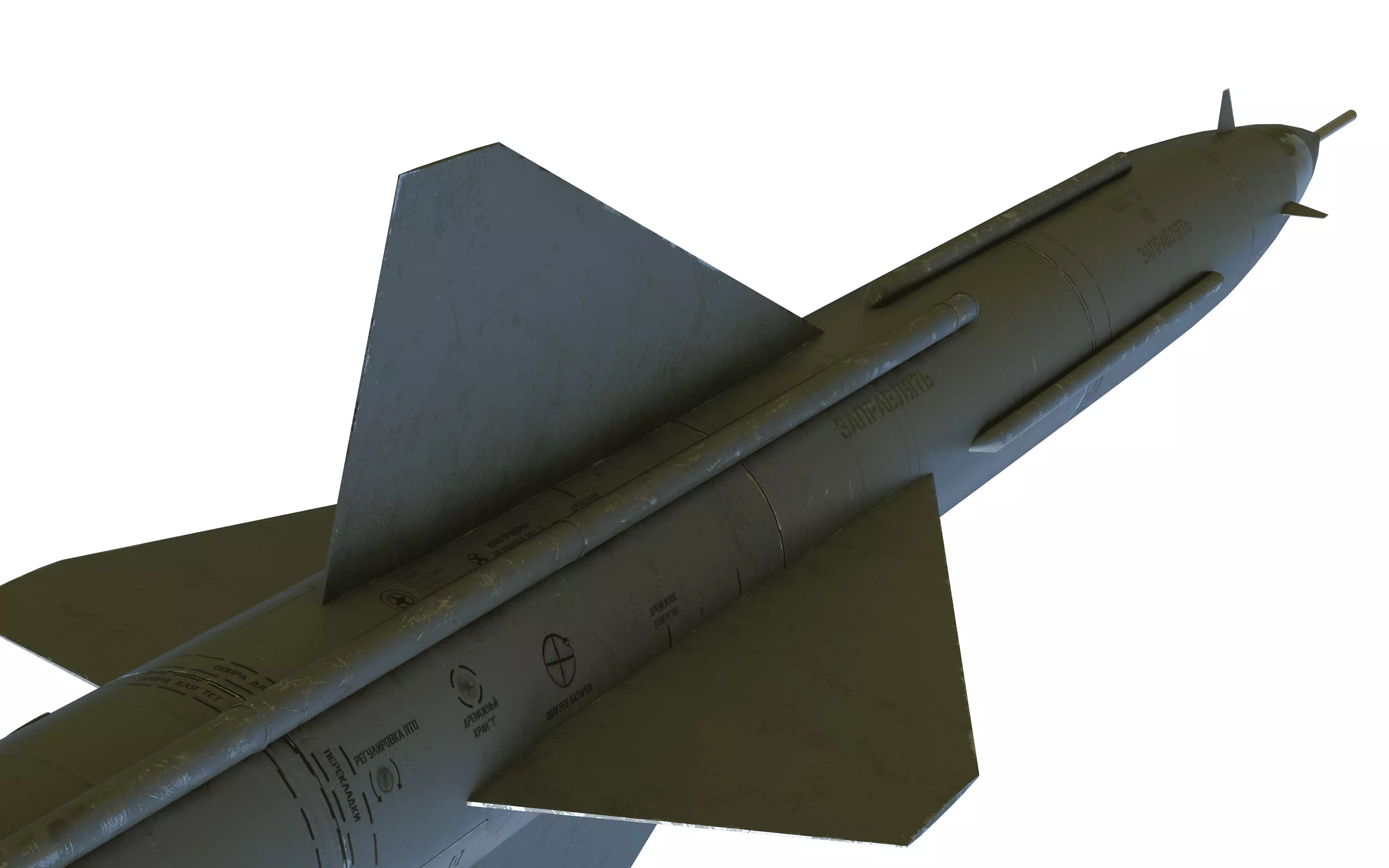 V-755 soviet cold war SA-2 Guideline Volhov SAM Low-poly 3D model_12