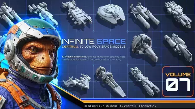 LOW - SPACE Vol07 Low-poly 3D model