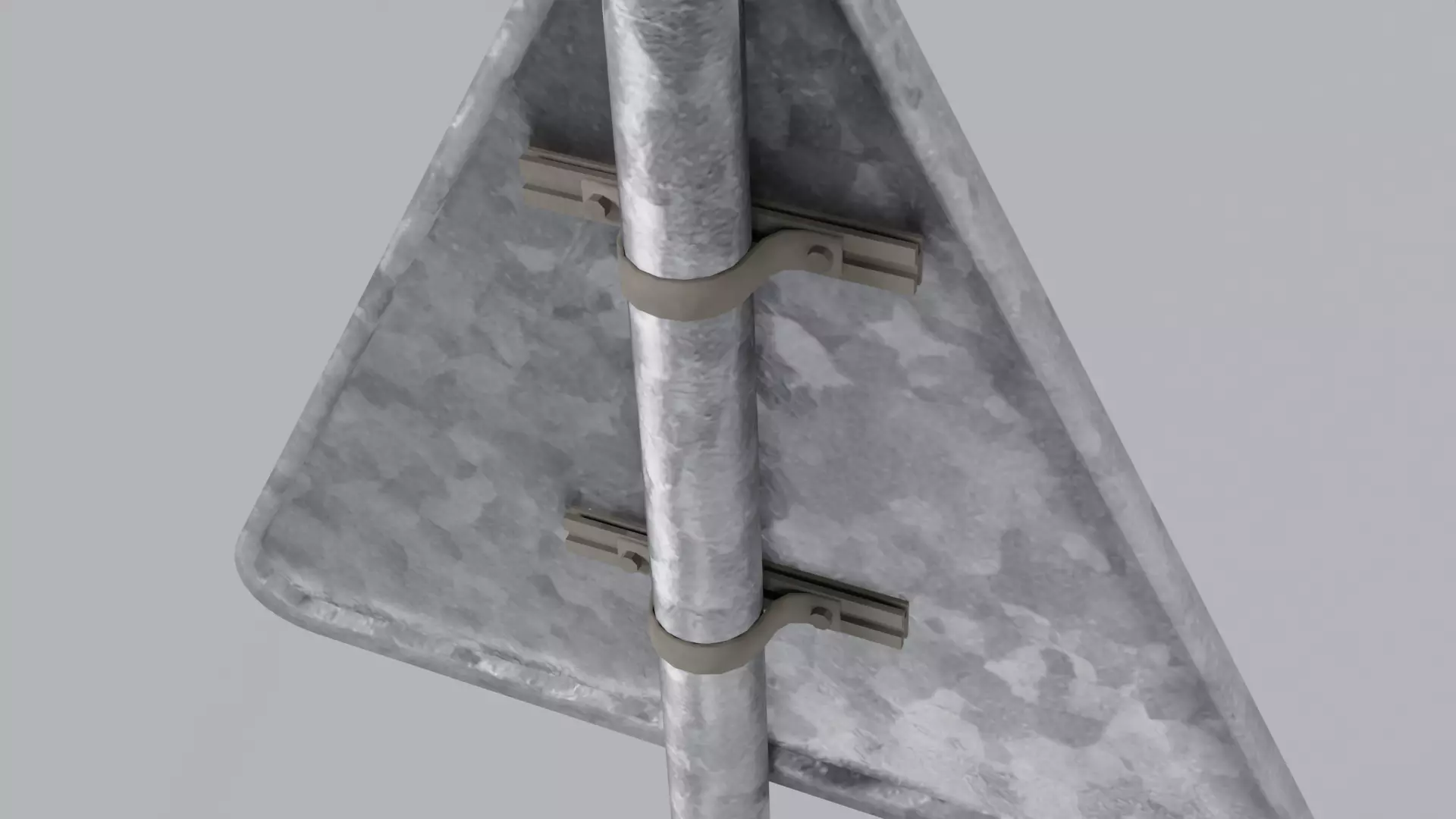 Warning Traffic Sign Pack  Low-poly 3D model_3