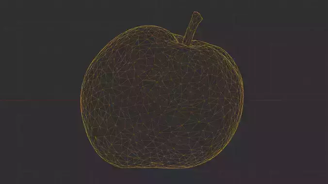 Photorealistic 3D scan of rotten wrinkly overripe old ugly apple Low-poly 3D model 5