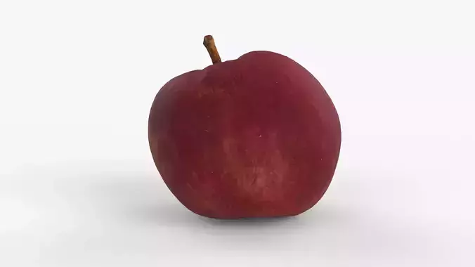 Photorealistic 3D scan of rotten wrinkly overripe old ugly apple Low-poly 3D model 6